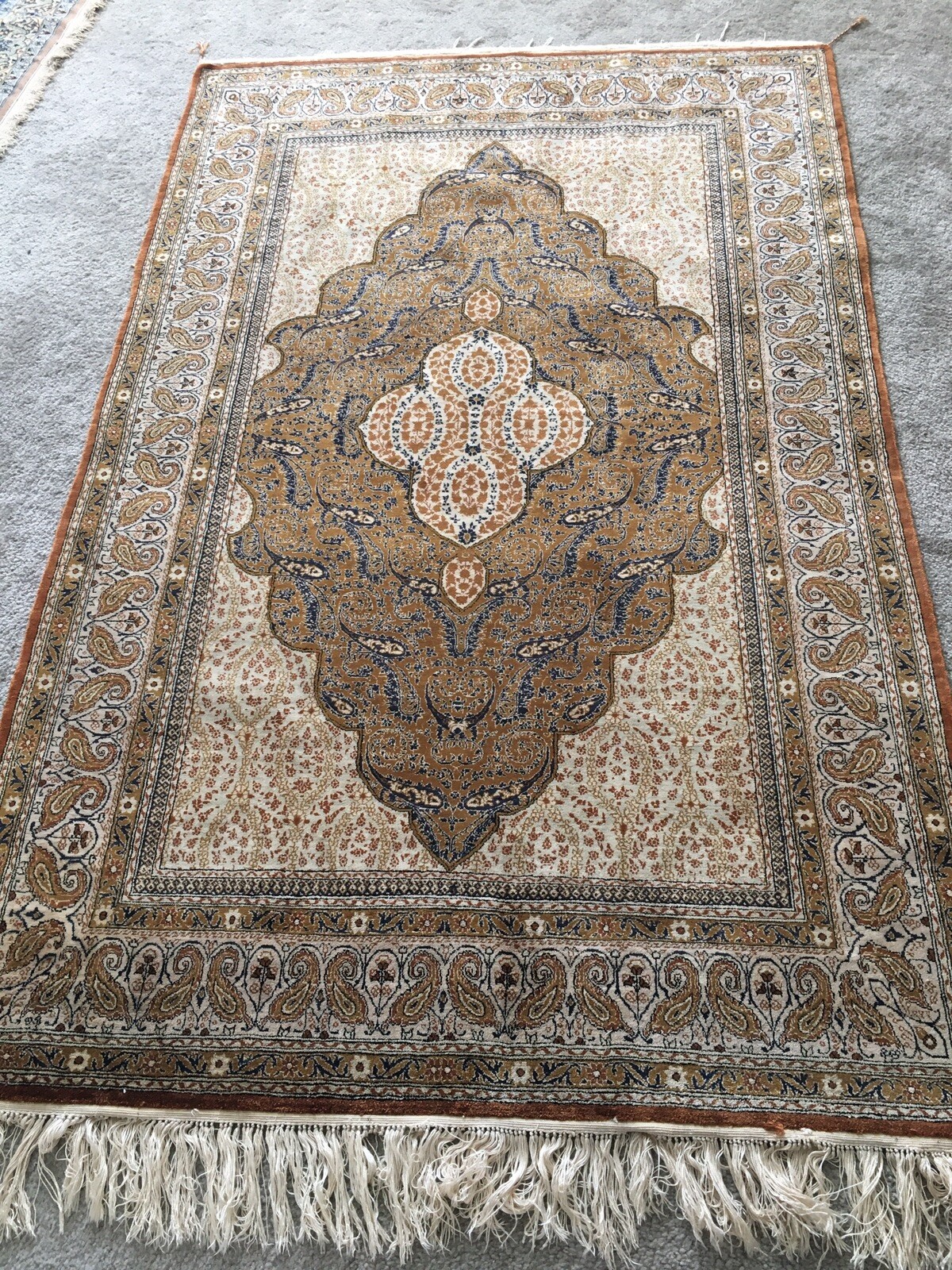 Fine Rare Silk Qum Rug