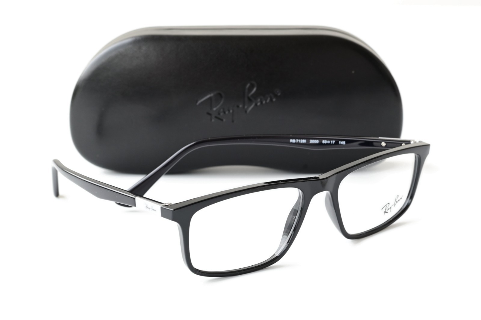Ray-Ban RX7128II 2000 Black Frames Reading Glasses/Bifocal/Progressive Lenses Ray-Ban RX7128II 2000 Black Frames Reading Glasses/Bifocal/Progressive Lenses