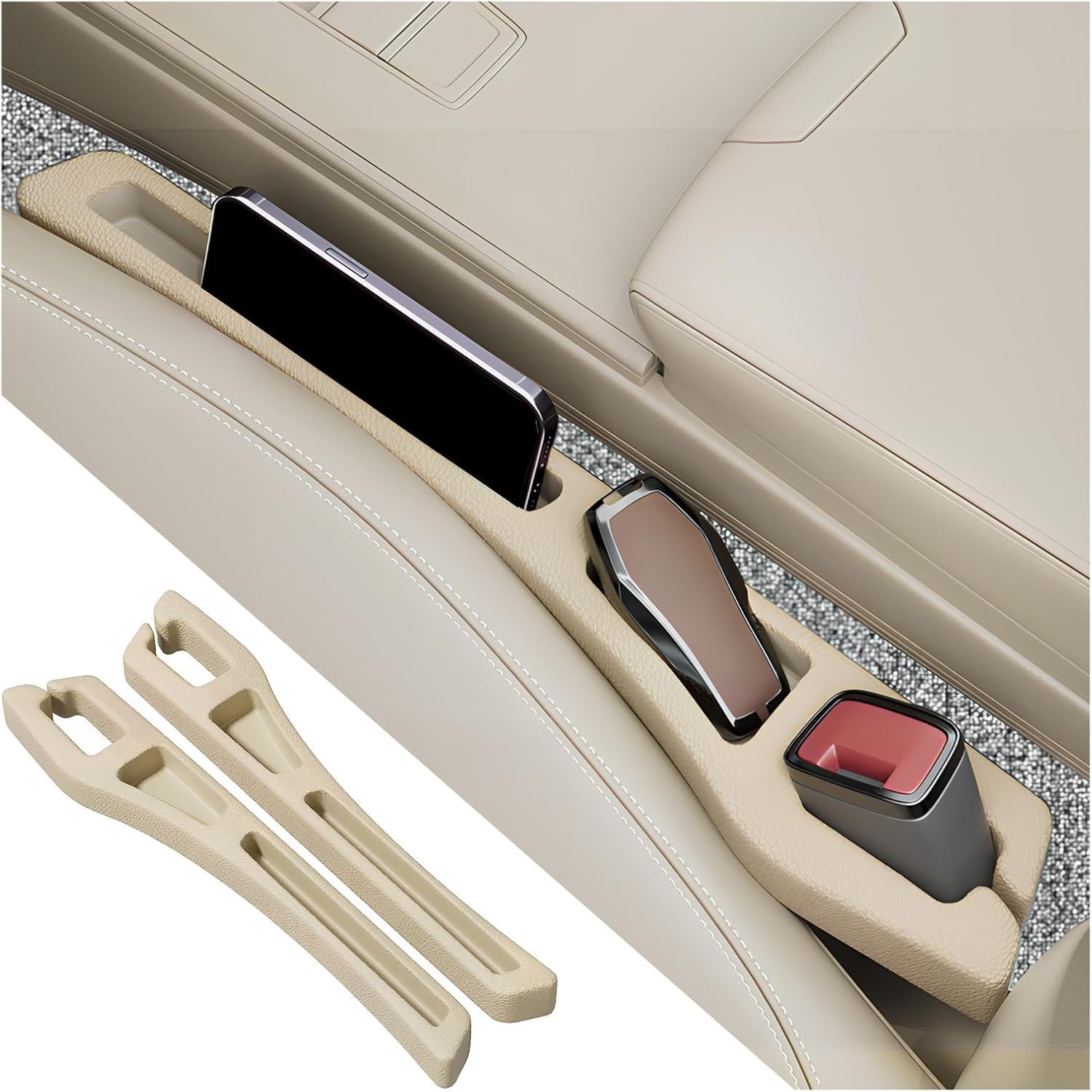 2PCS Car Seat Gap Filler Organizer Storage Universal Gap Plug Blocker Anti-Drop
