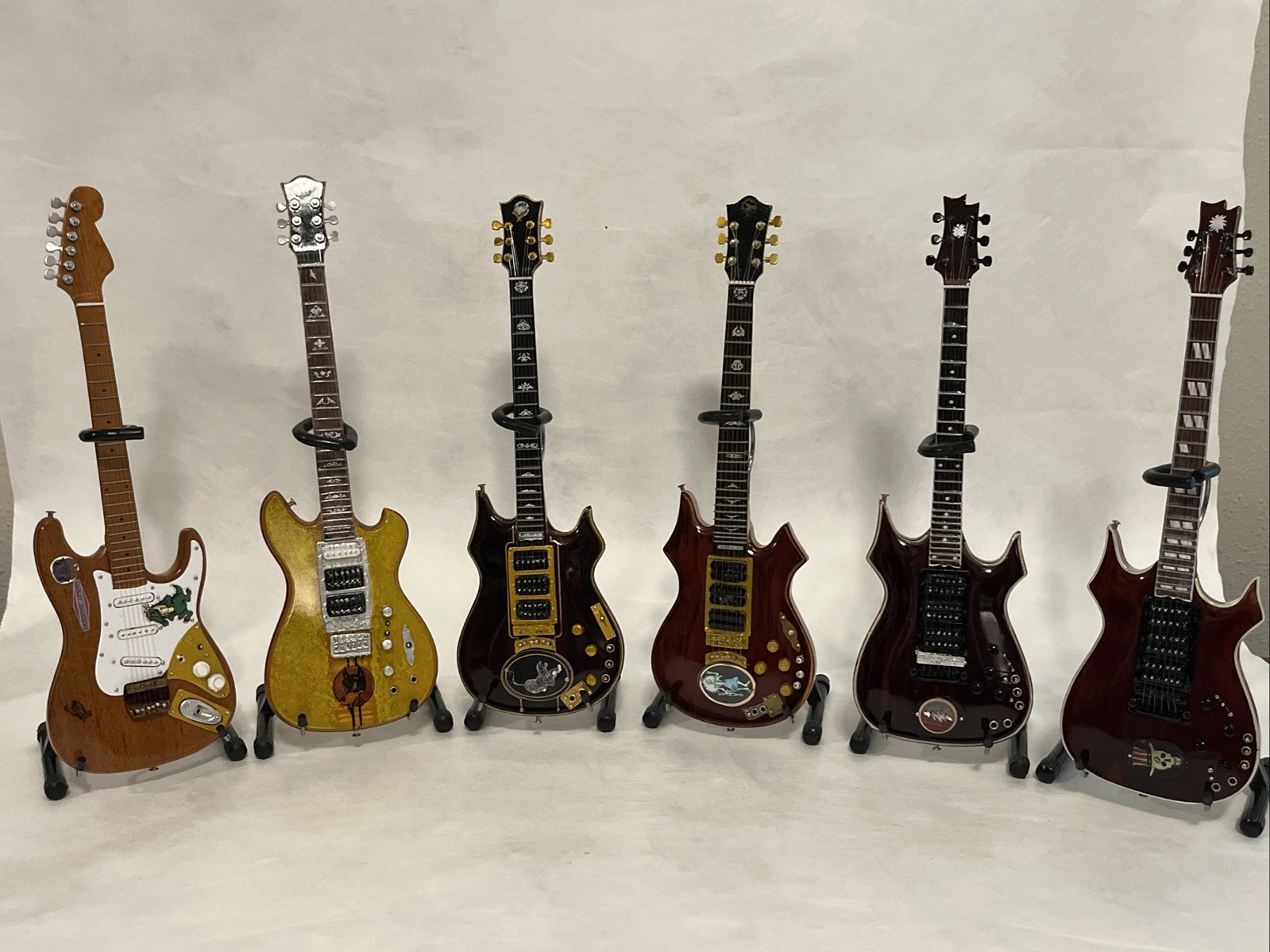 Axe Heaven Jerry Garcia Miniature Guitar Replicas - Set of 6 - Cases Included Axe Heaven Jerry Garcia Miniature Guitar Replicas - Set of 6 - Cases Included