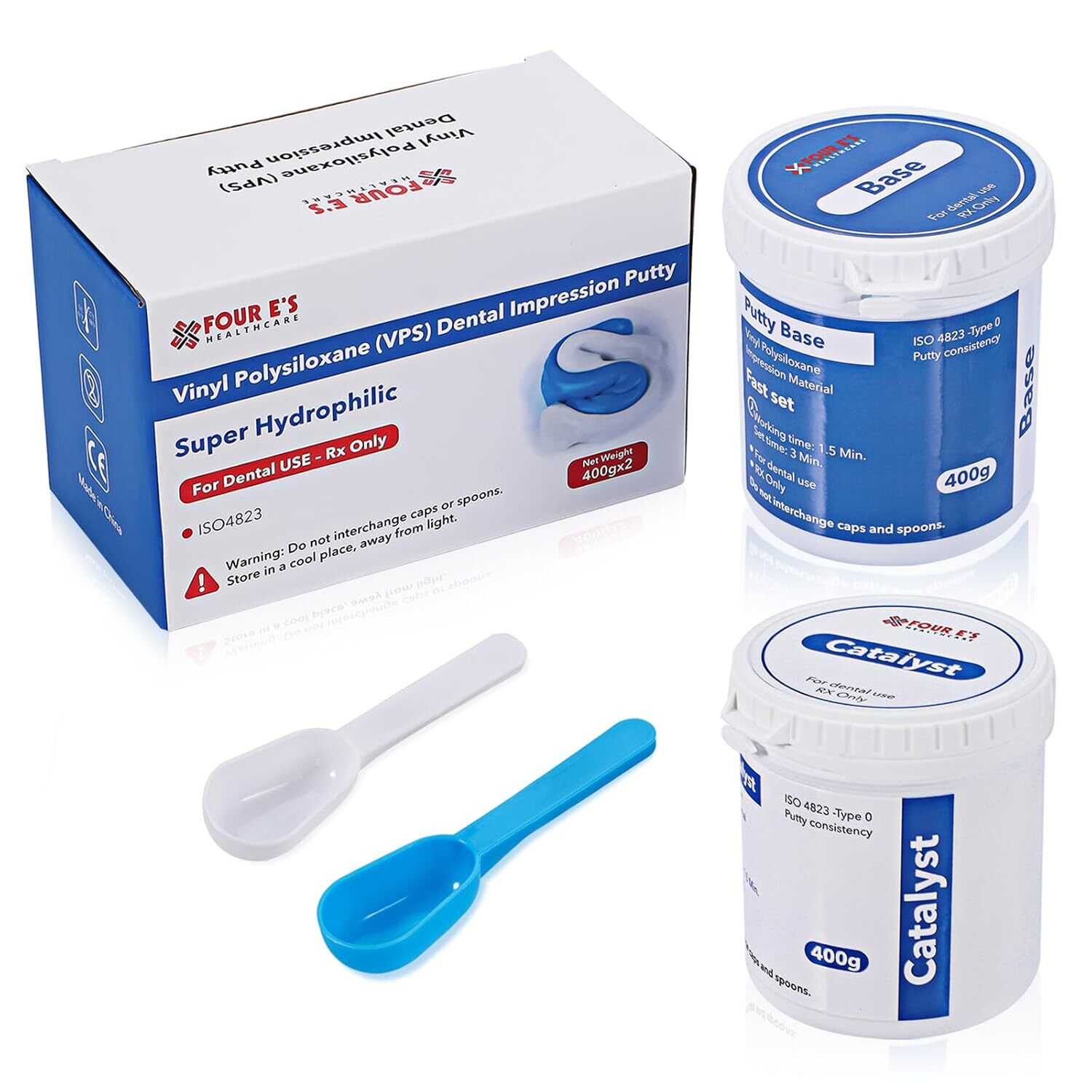 New Dental Impression Putty Fast Set 800g VPS Putty (400g Base & 400g Catalyst)