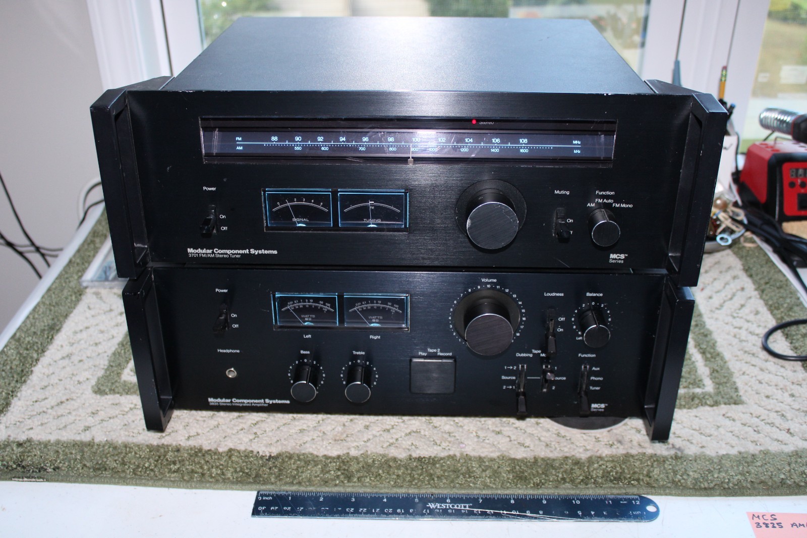 MCS 3825 (AMP) and 3701 (Tuner) Modular Component System, works Great MCS 3825 (AMP) and 3701 (Tuner) Modular Component System, works Great