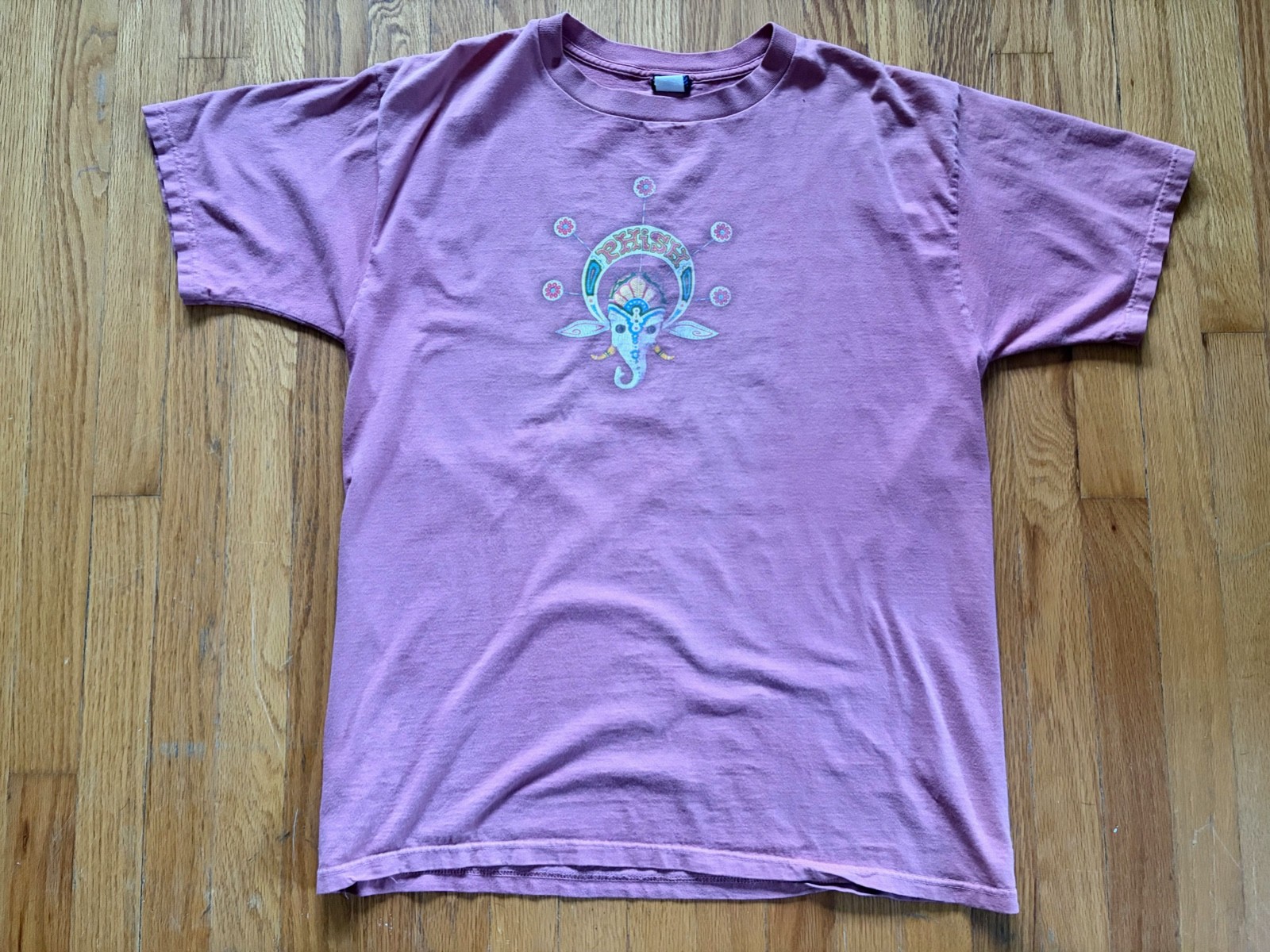 Rare VTG Late 90s Phish Dry Goods Pink Ganesha T Shirt 100% Cotton Sz L Rare VTG Late 90s Phish Dry Goods Pink Ganesha T Shirt 100% Cotton Sz L