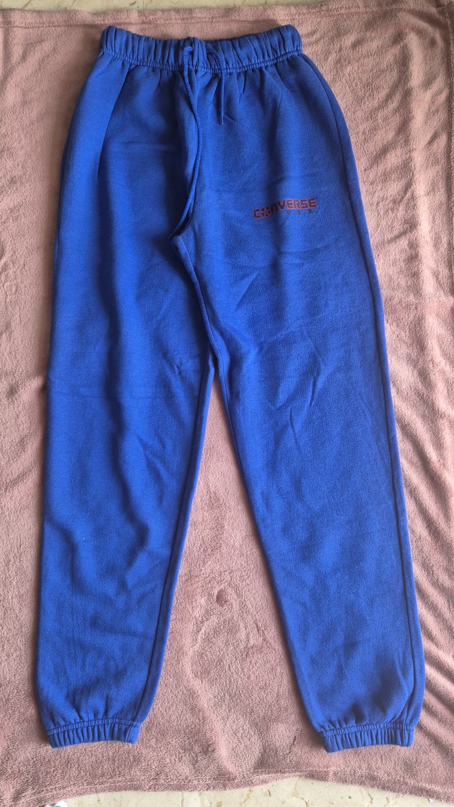 VTG 90s Converse USA Fleece Sweatpants Made in Italy NOS Royal Blue Size L
