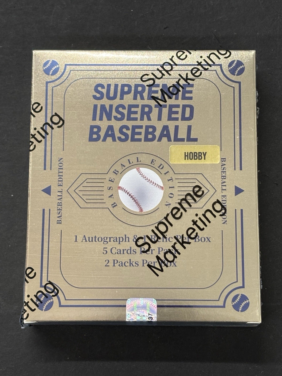 Supreme Inserted Baseball Hobby Box (1 Auto & 1 Relic Per Box) Supreme Inserted Baseball Hobby Box (1 Auto & 1 Relic Per Box)