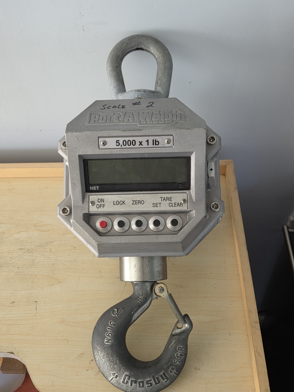 MSI 4260 Port-A-Weigh 5,000 Lb Digital Crane Scale Crosby Lift Hook Load Cell MSI 4260 Port-A-Weigh 5,000 Lb Digital Crane Scale Crosby Lift Hook Load Cell