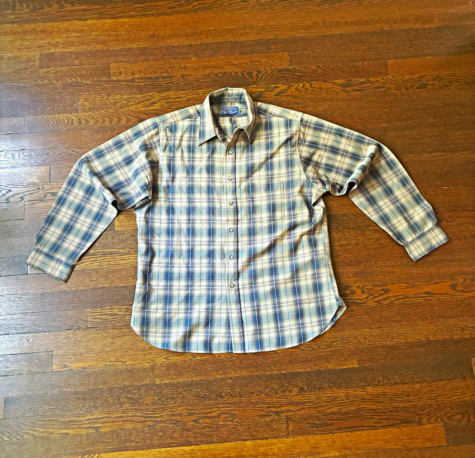 VTG 70s Pendleton Sir Pendleton Men\'s XL Plaid Wool Button up Shirt w/ Pockets VTG 70s Pendleton Sir Pendleton Men\'s XL Plaid Wool Button up Shirt w/ Pockets