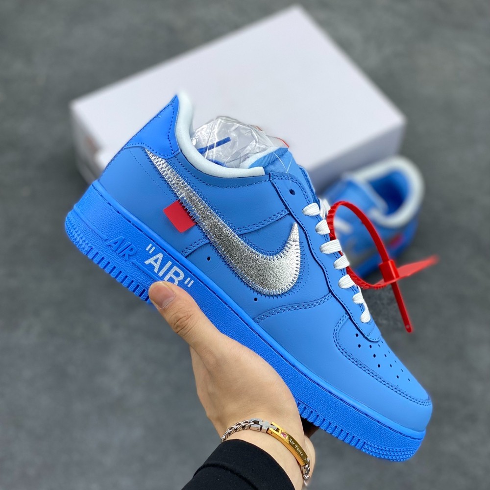 CI1173-400 Off White x Nk A Force 1 Low '07 MCA University Blue