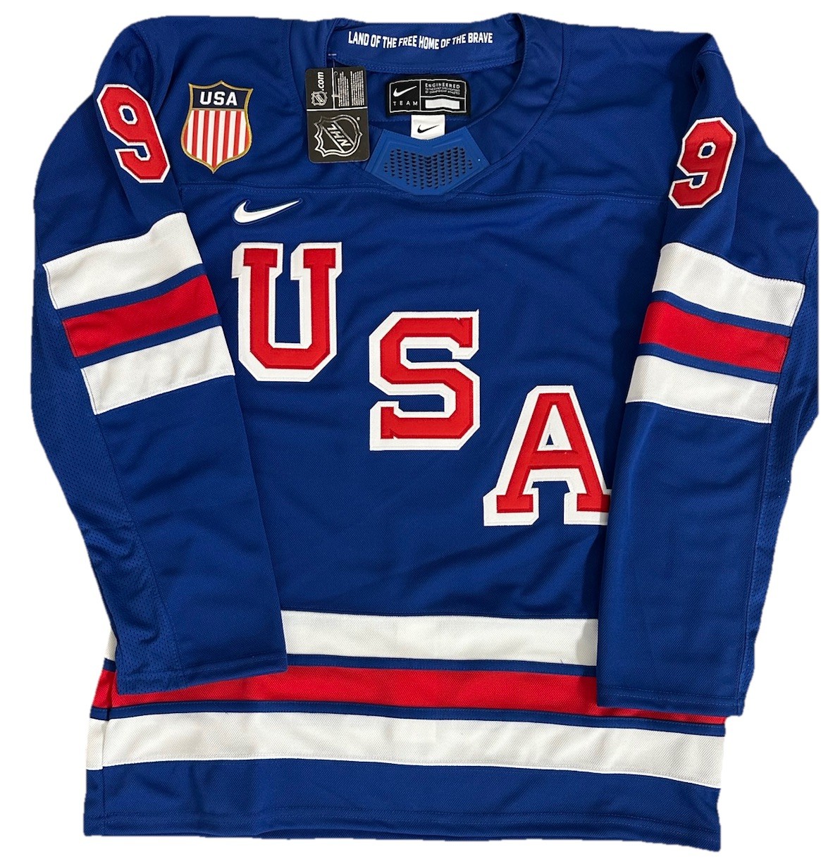 Jack Eichel USA Navy 2026 Olympics Jersey Mens Large L RARE New Vegas Knights