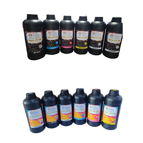 Wholesale Mix A Case Of 8 Total Hard Solid UV Ink & Soft Flexible UV Ink 1000ml Wholesale Mix A Case Of 8 Total Hard Solid UV Ink & Soft Flexible UV Ink 1000ml