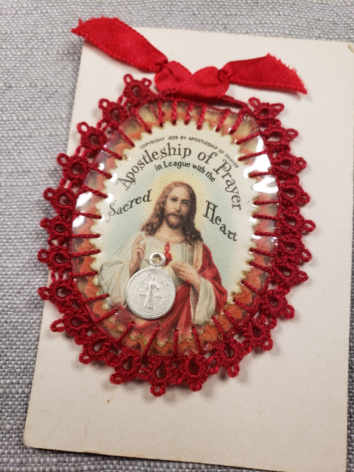 Vintage Apostleship Of Prayer Religious Christian Gift D31