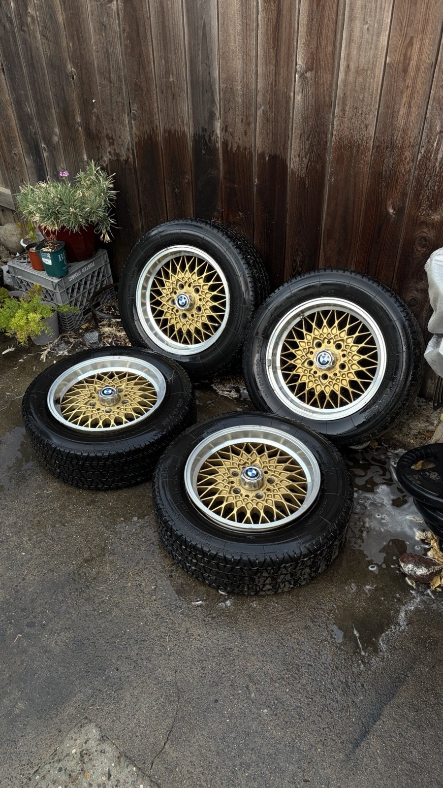 Rare OEM BMW BBS TRX Wheels 390mm Gold Mesh 5x120