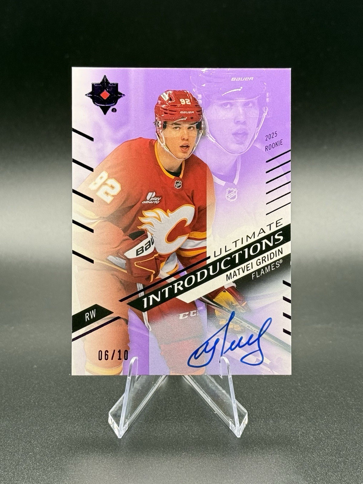 2025-26 Ultimate Matvei Gridin Ultimate Introductions Purple Auto 6/10 Rare RC 2025-26 Ultimate Matvei Gridin Ultimate Introductions Purple Auto 6/10 Rare RC