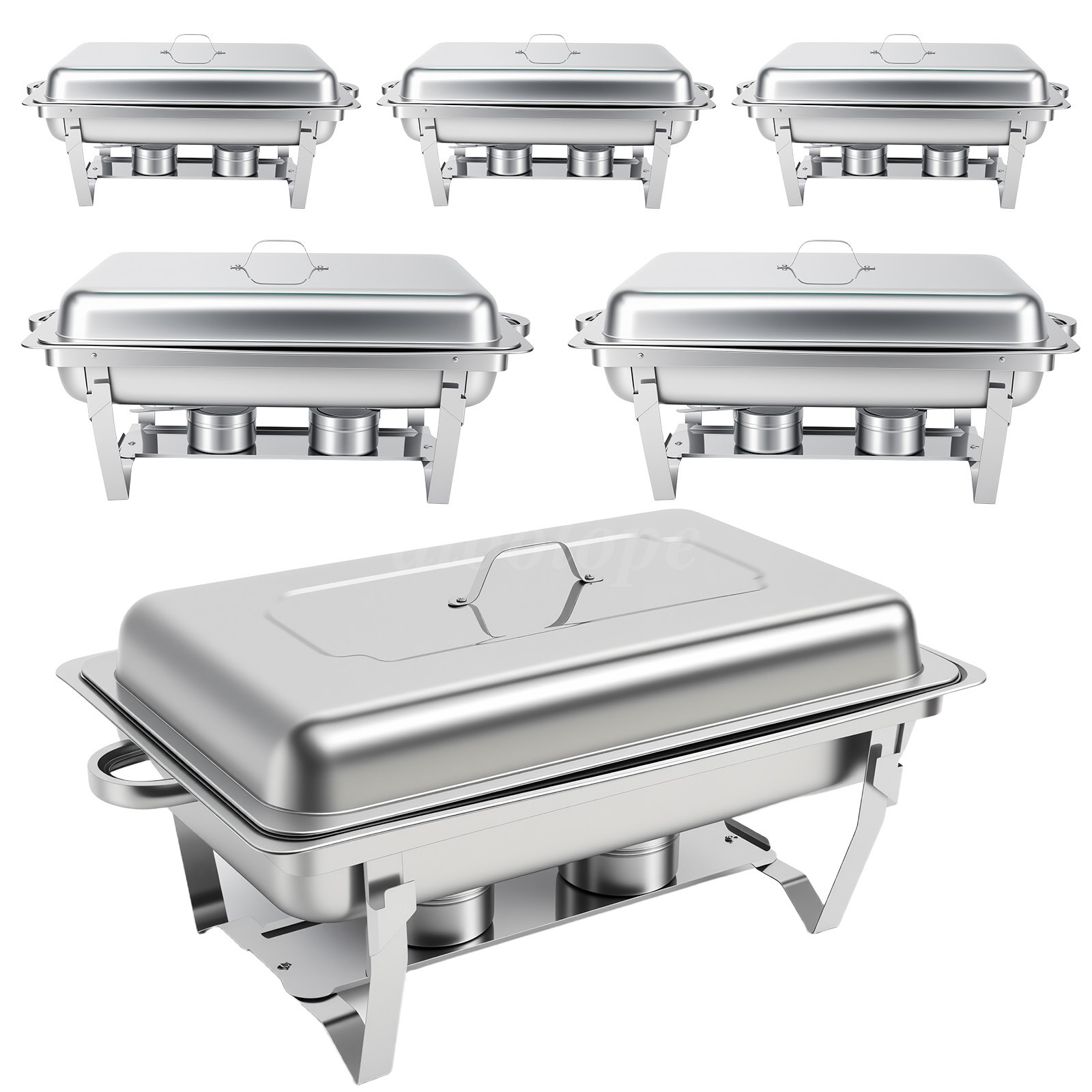 1/2/4/6 Pack Chafing Dish Buffet Set, 8QT Stainless Steel Food Warmer with Lids 1/2/4/6 Pack Chafing Dish Buffet Set, 8QT Stainless Steel Food Warmer with Lids
