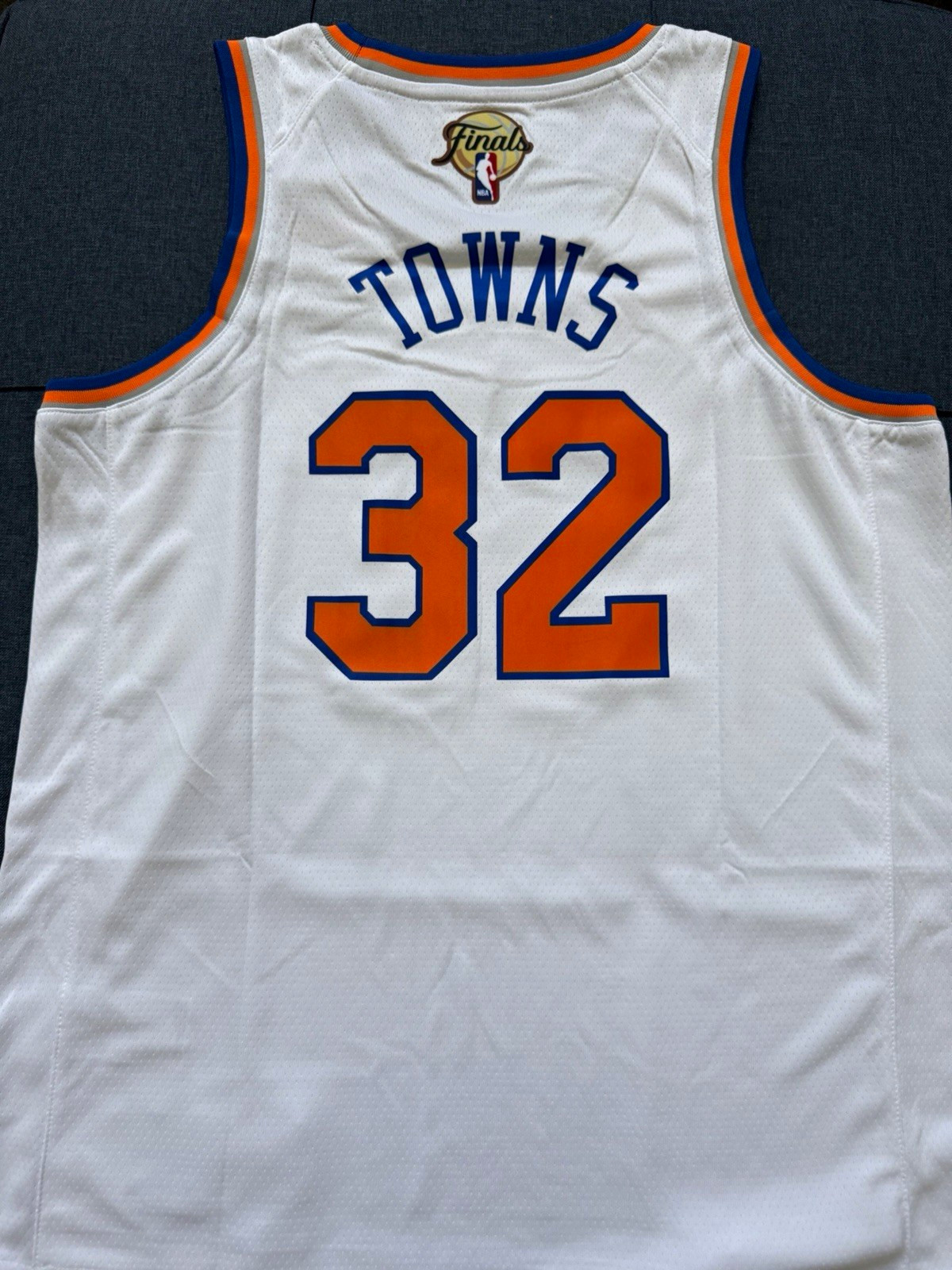 Karl Anthony Towns 2026 NBA Finals New York Knicks White Jersey Mens L New Karl Anthony Towns 2026 NBA Finals New York Knicks White Jersey Mens L New