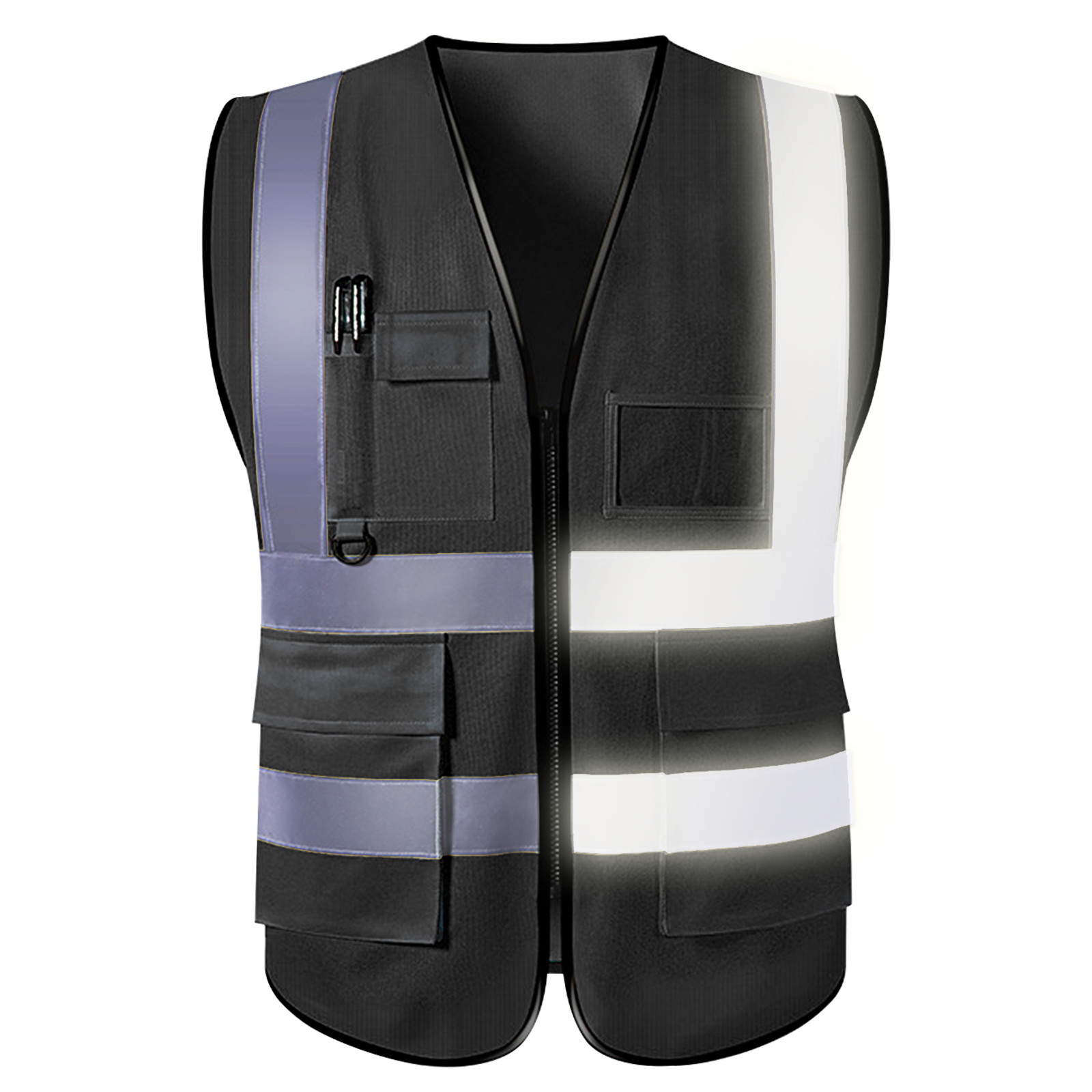 Custom Logo Reflective Safety Vest Hi Vis Protective Workwear Vest Men Women