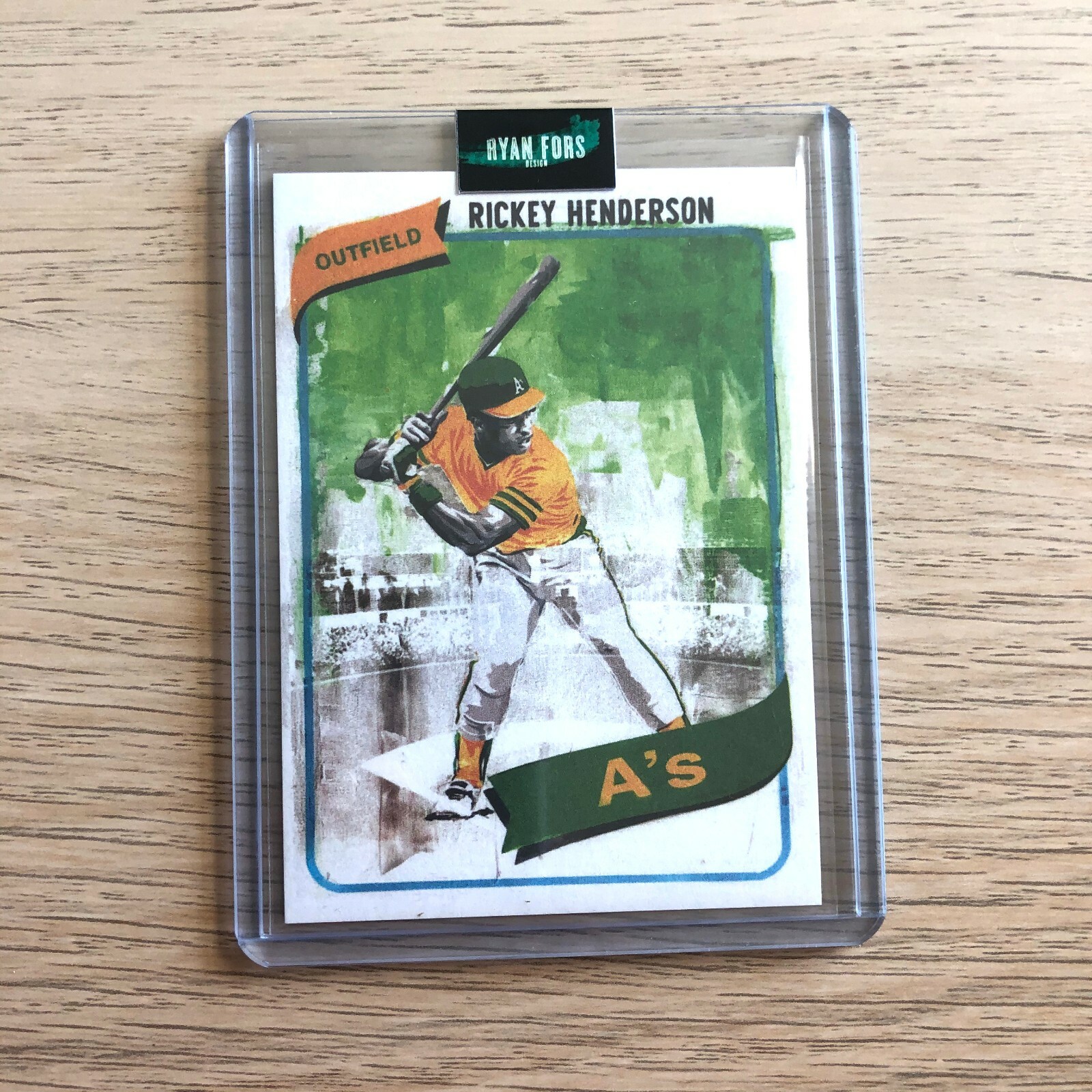 Remix 2020 Rickey Henderson Card 04 - Project Oakland A\'s Topps Custom RC