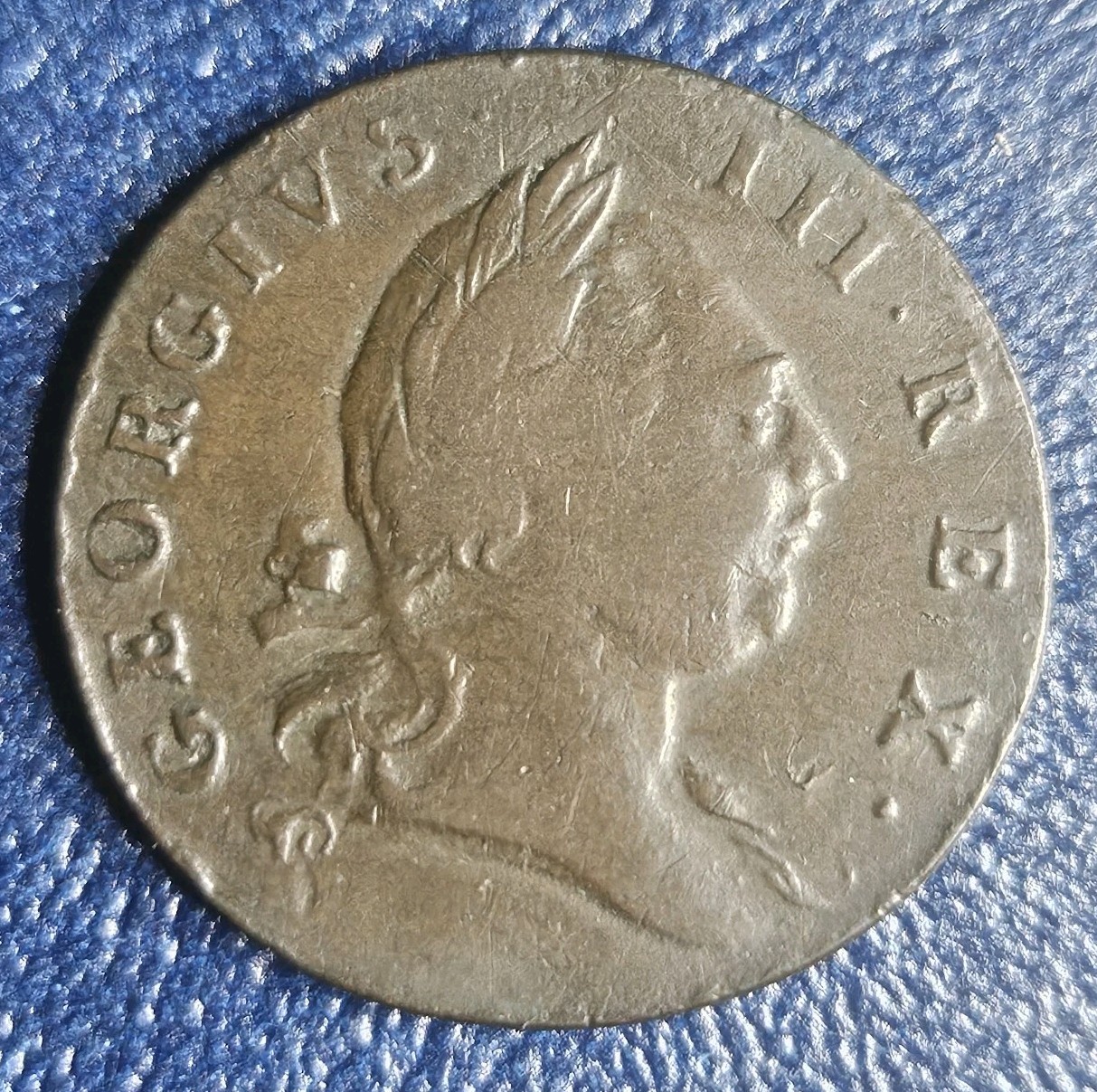 1773 Virginia halfpenny With Period After GEORGIVS 1/2 Cent VF Almost XF 1773 Virginia halfpenny With Period After GEORGIVS 1/2 Cent VF Almost XF
