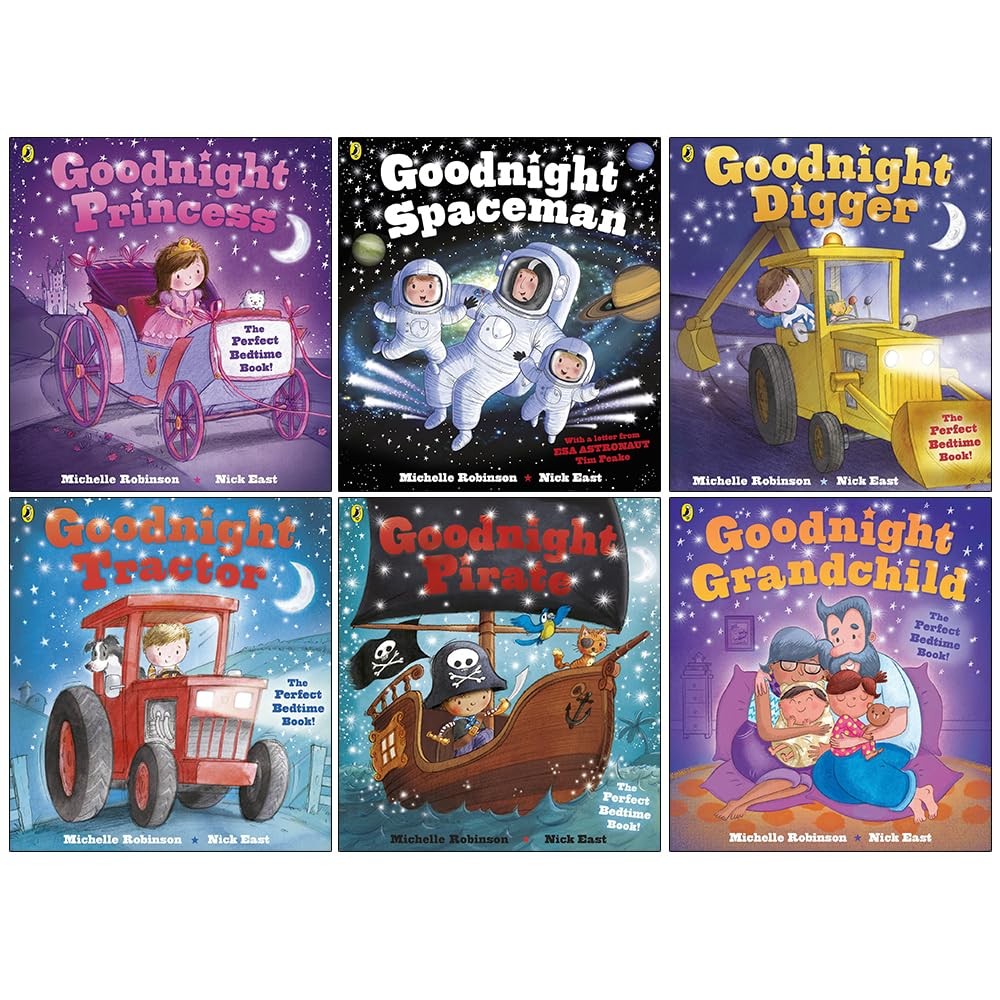 Goodnight Collection by Michelle Robinson 6 Bedtime Story Books Set-Ages 1-5 -PB