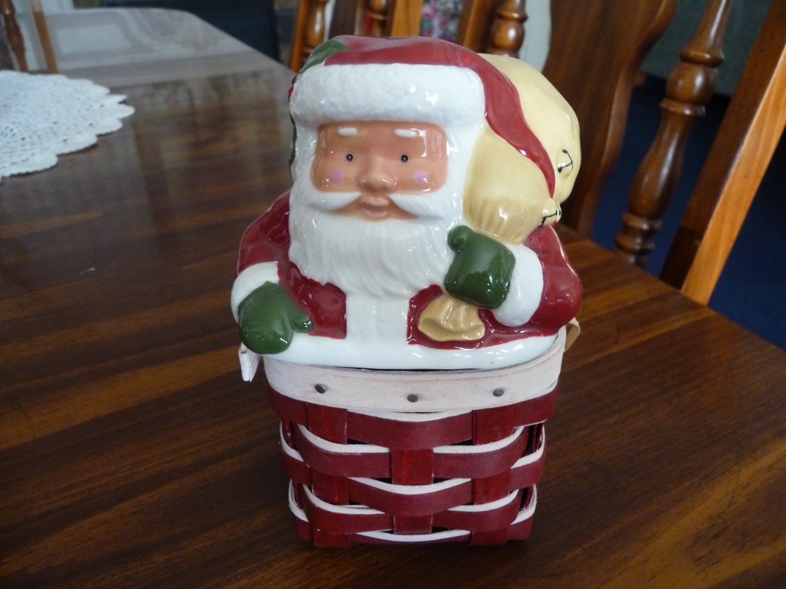 Signed Longaberger Santa Chimney Basket 2014 Signed Longaberger Santa Chimney Basket 2014