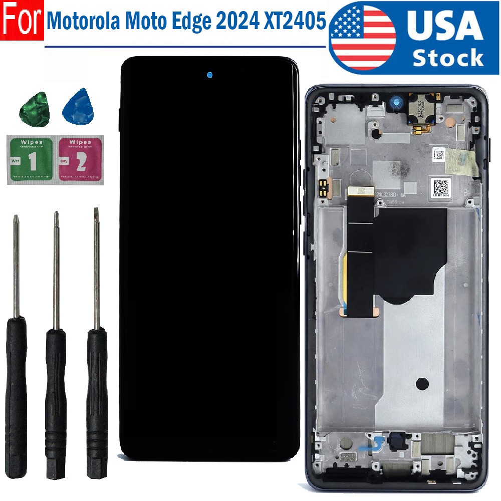 For Motorola Edge 2024 XT2405-1 OLED Display LCD Touch Screen Digitizer w/Frame