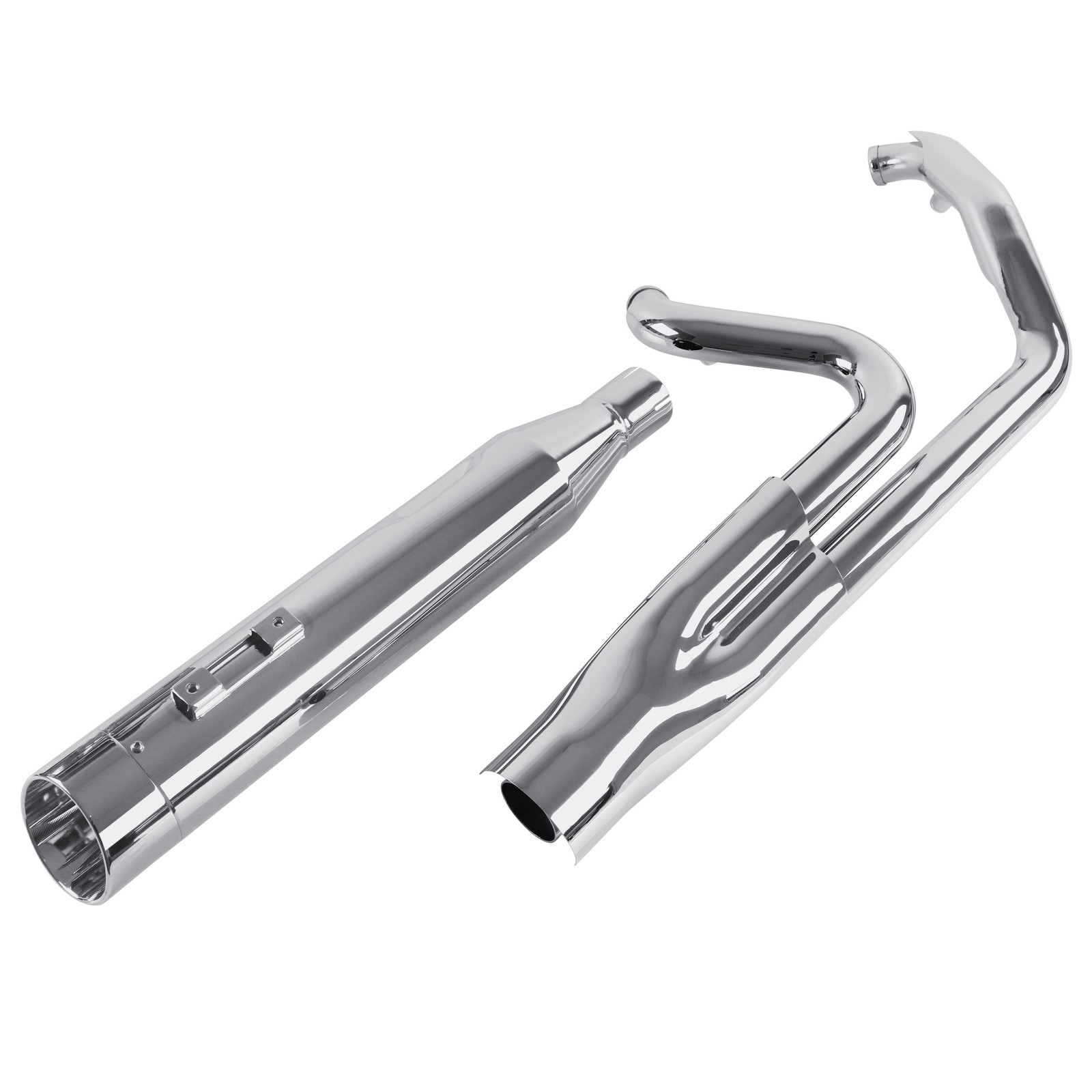 SHARKROAD Chrome 2-1 Exhaust System For Harley Touring Exhaust 2017-Up Amazing.
