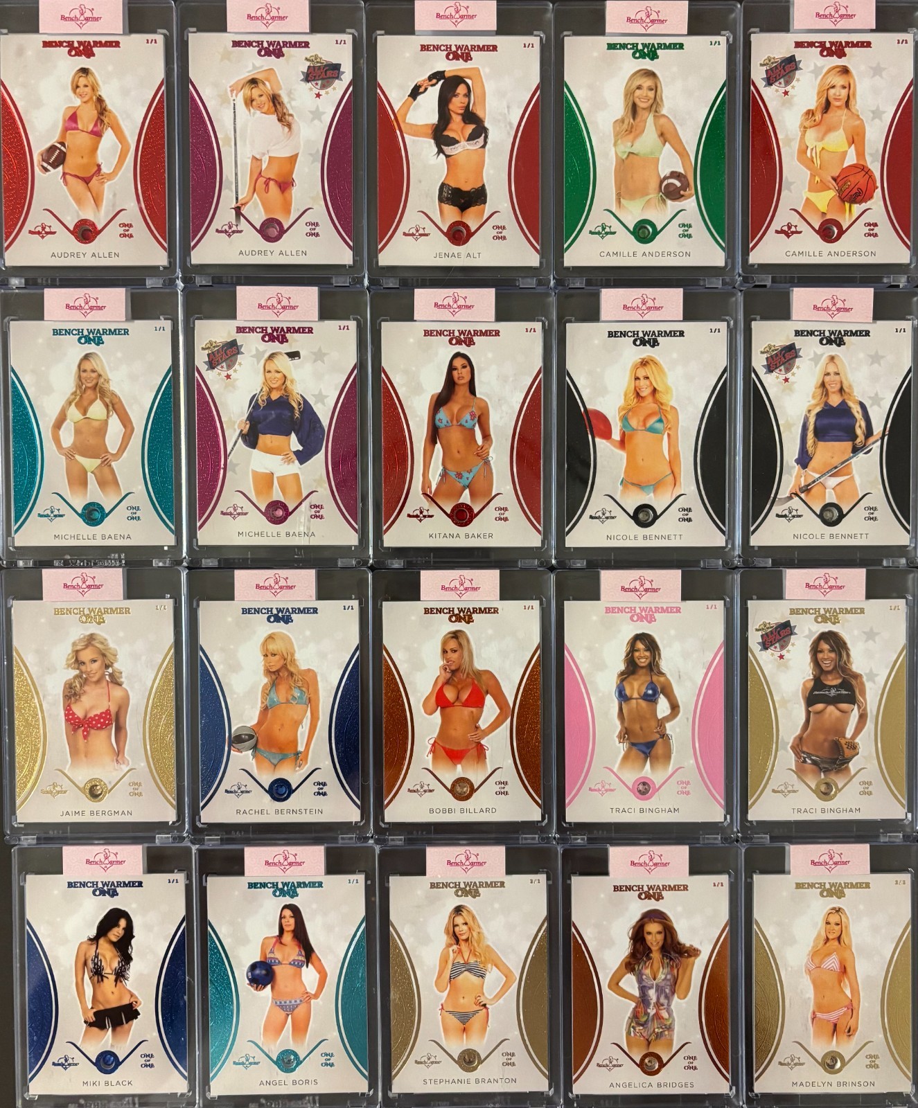 2024 Benchwarmer One AUDREY ALEEN ALLEN 1/1 Red Foil ENCASED GEM CARD #73