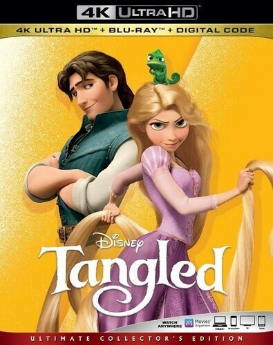 Disney\'s Tangled 4K UHD / Blu- Ray/w Slipcover New Disney\'s Tangled 4K UHD / Blu- Ray/w Slipcover New