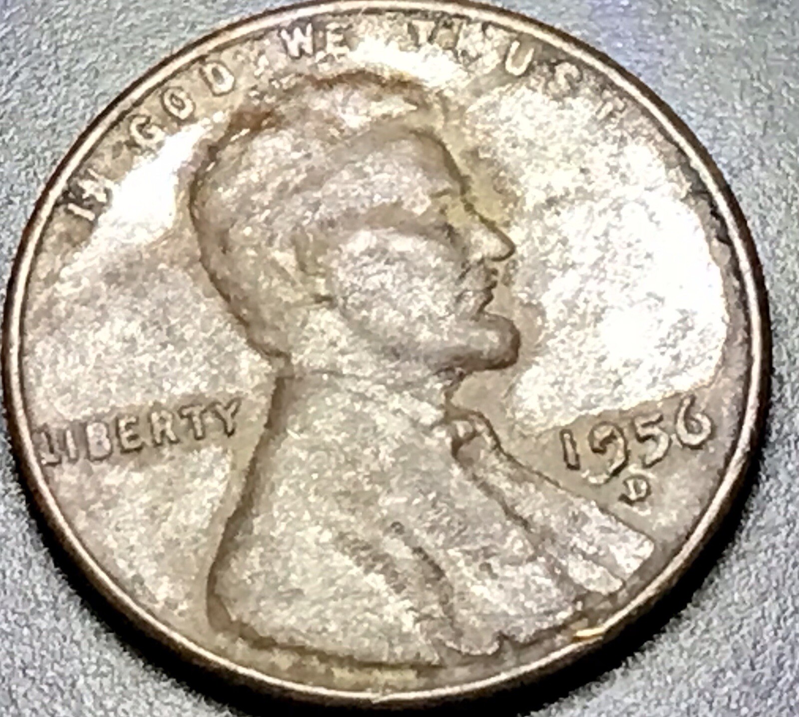 Rare 1956 D/S Red Wheat  Penny Double die errors coin
