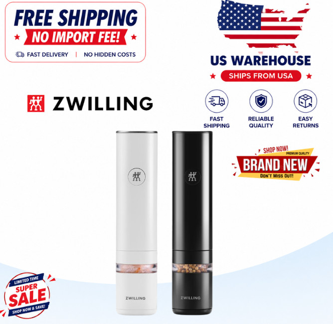 FREESHIPPING Authentic ZWILLING Enfinigy Salt Pepper Mill Set 2pc NO IMPORT FEE