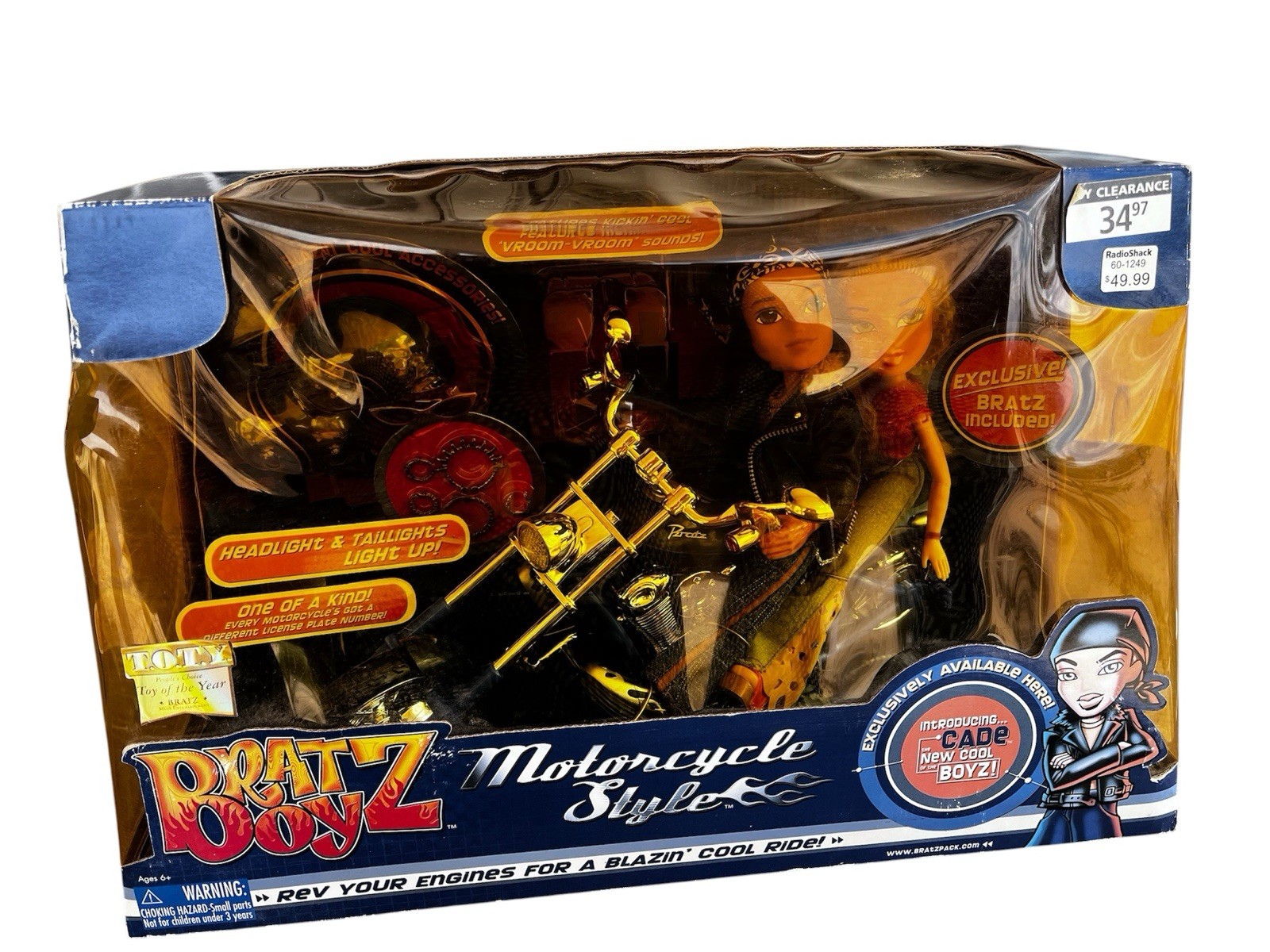 Bratz Boyz Motorcycle Style Playset 2 Dolls Motorcycle NIB Vintage MGA Rare