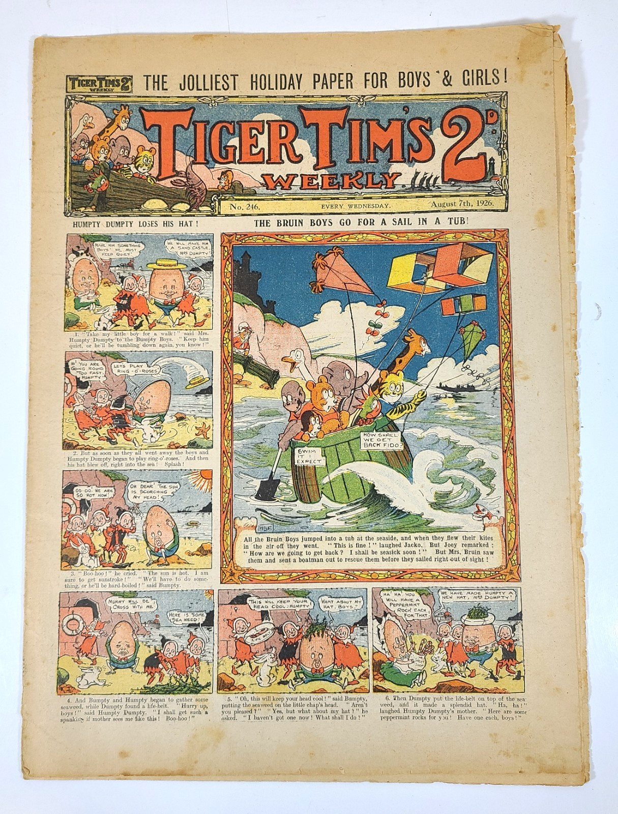 Tiger Tim's Weekly Comic No. 246 August 7th, 1926 Weekly UK Comic Tiger Tim's Weekly Comic No. 246 August 7th, 1926 Weekly UK Comic