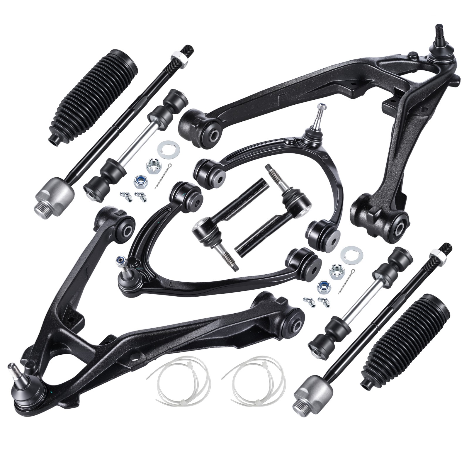 Front Upper Lower Control Arm Sway Bar 12pc For 07-13 Chevrolet Avalanche 5.3L