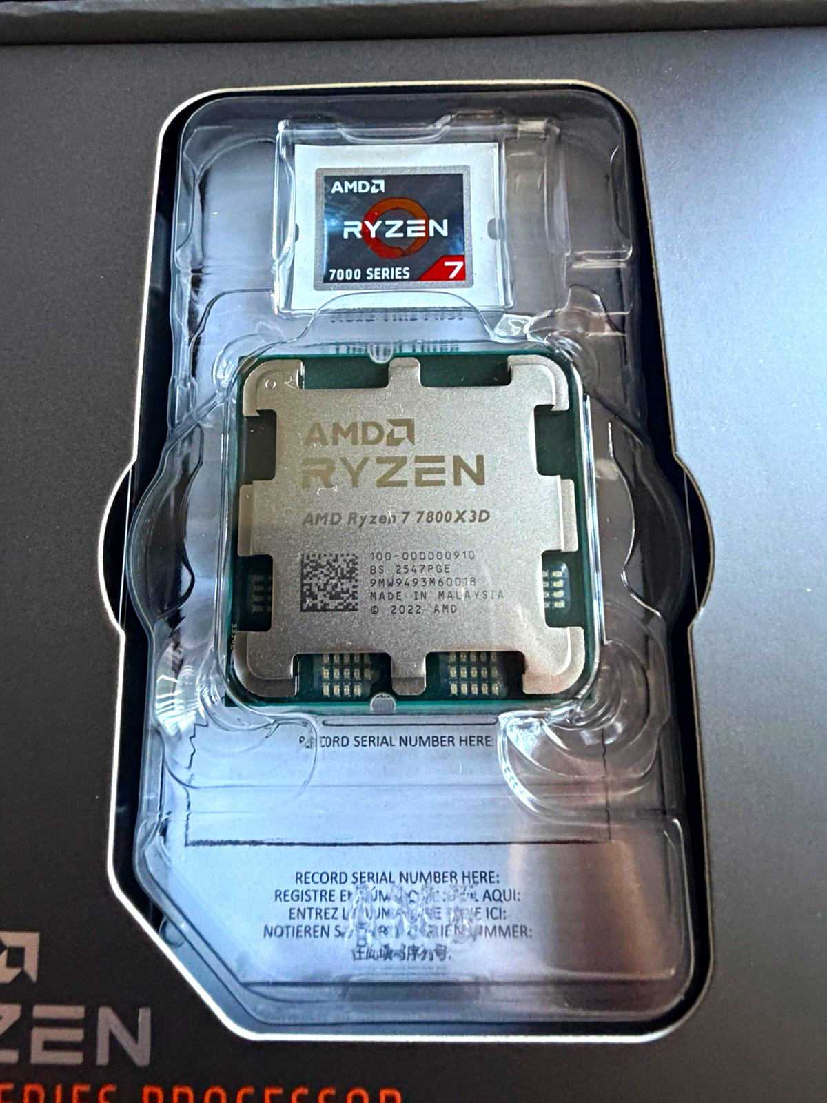 AMD Ryzen 7 7800X3D 8-Core 4.2GHz Processor Socket AM5 7000 Series AMD Ryzen 7 7800X3D 8-Core 4.2GHz Processor Socket AM5 7000 Series