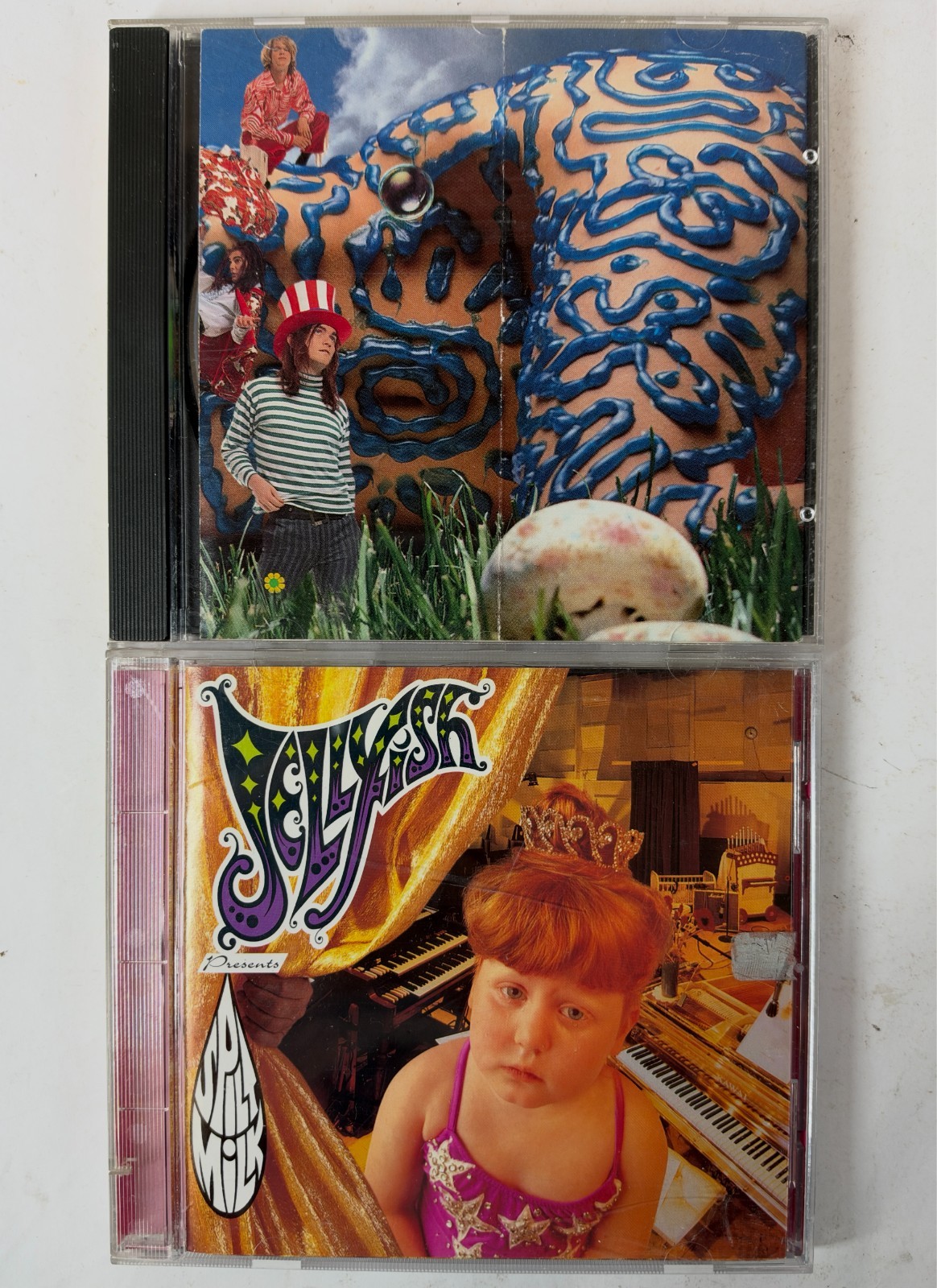 Jellyfish Spilt Milk Deluxe Edition & Bellybutton CDs Pair Glam Power Pop Music