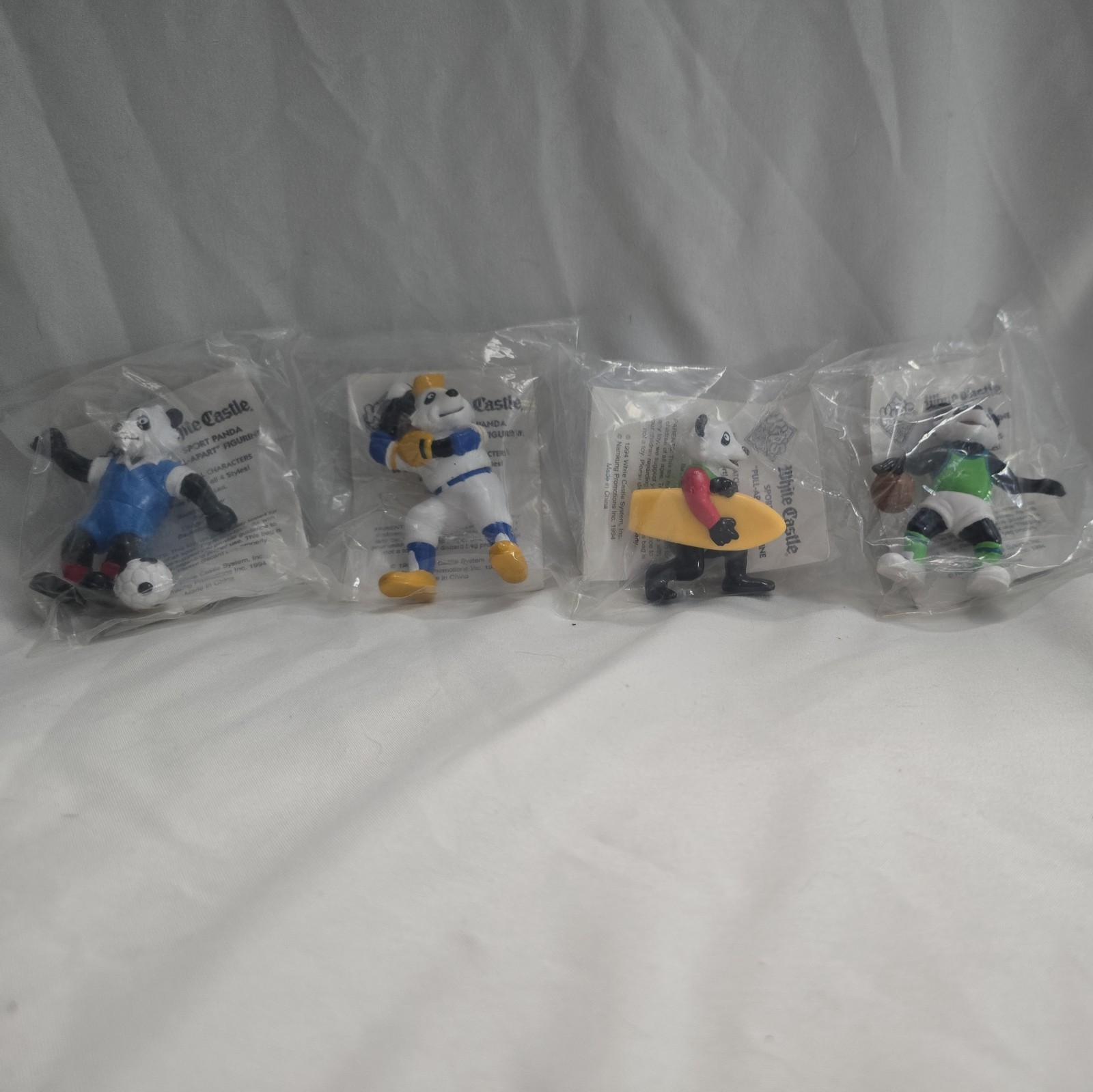 White Castle 1994 - Sports Pandas - Complete Set of 4 MIP Sealed White Castle 1994 - Sports Pandas - Complete Set of 4 MIP Sealed