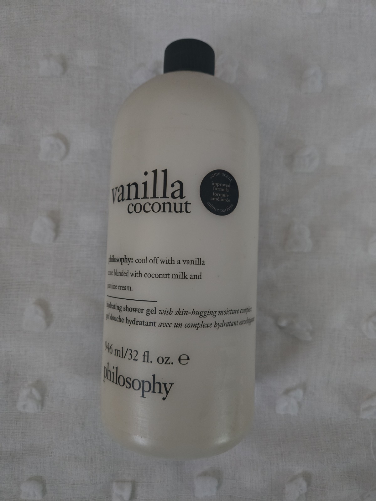 Philosophy Vanilla Coconut Shampoo Shower Gel & Bubble bath 32 oz New No Pump Philosophy Vanilla Coconut Shampoo Shower Gel & Bubble bath 32 oz New No Pump