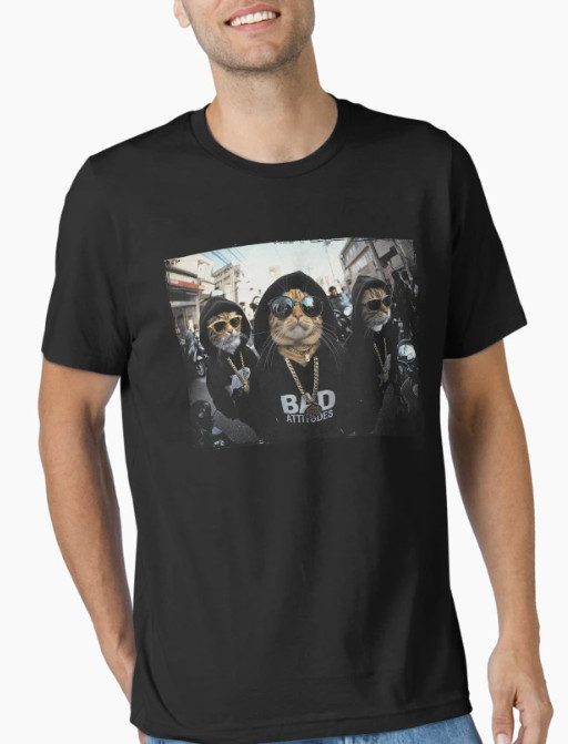 Funny Gangster Cats Street T-Shirt Funny Gangster Cats Street T-Shirt