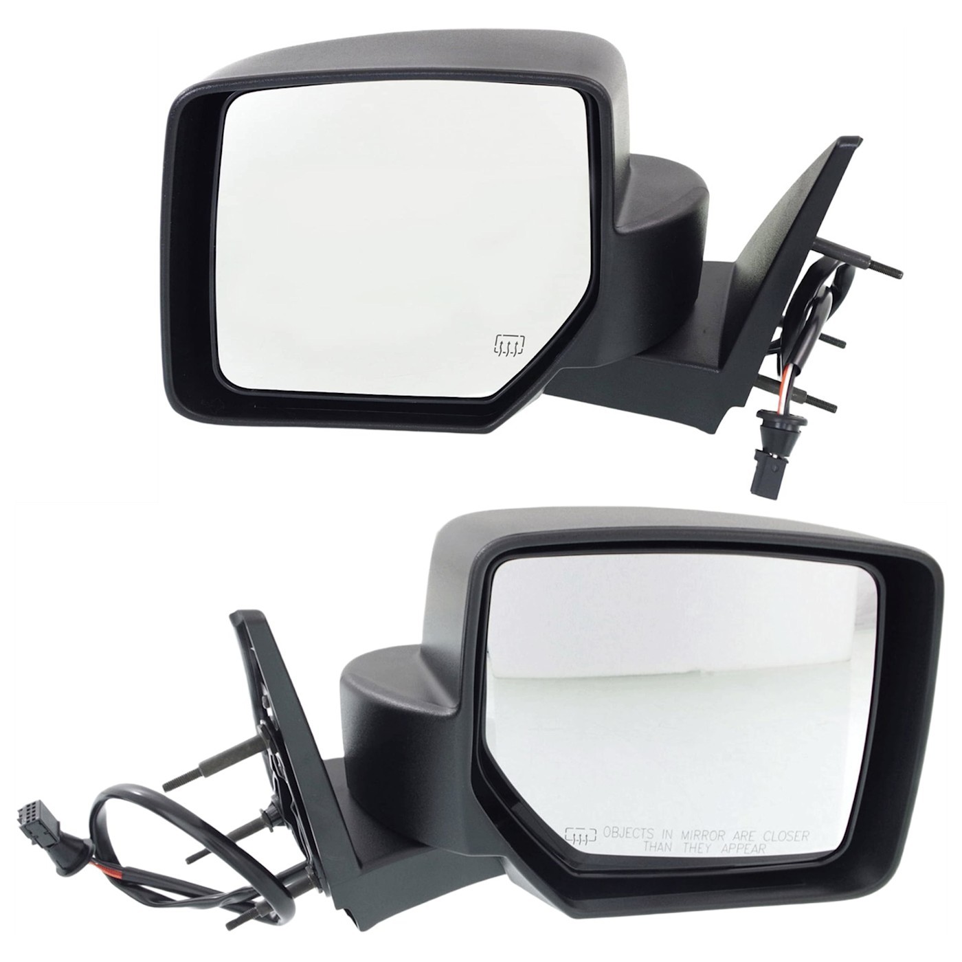 Pair Set of 2 Mirrors  Driver & Passenger Side Heated Left Right for Dodge Nitro