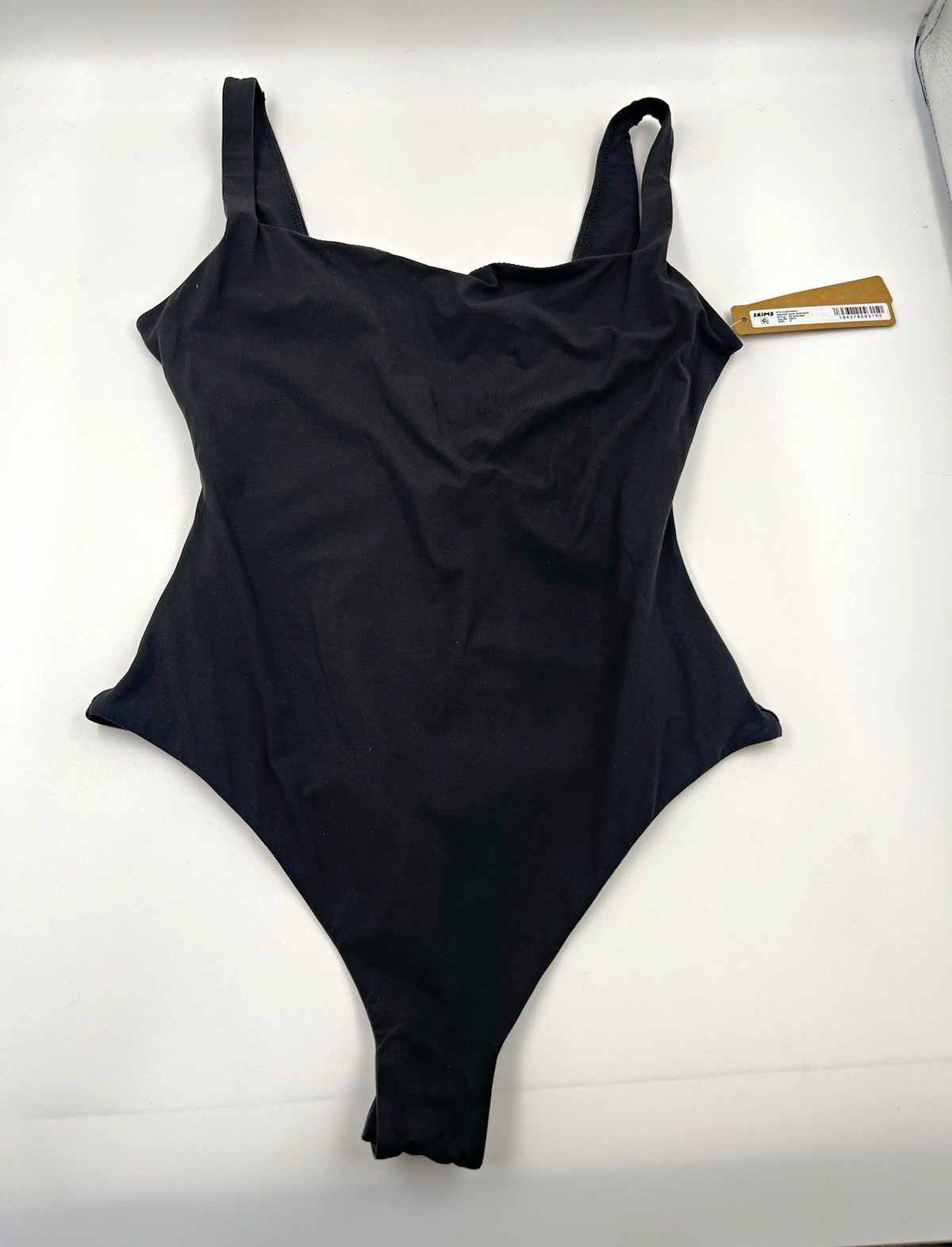 SKIMS Fits Everybody Square Neck Bodysuit Size S Onyx Stretch BS-SCN-0294 SKIMS Fits Everybody Square Neck Bodysuit Size S Onyx Stretch BS-SCN-0294