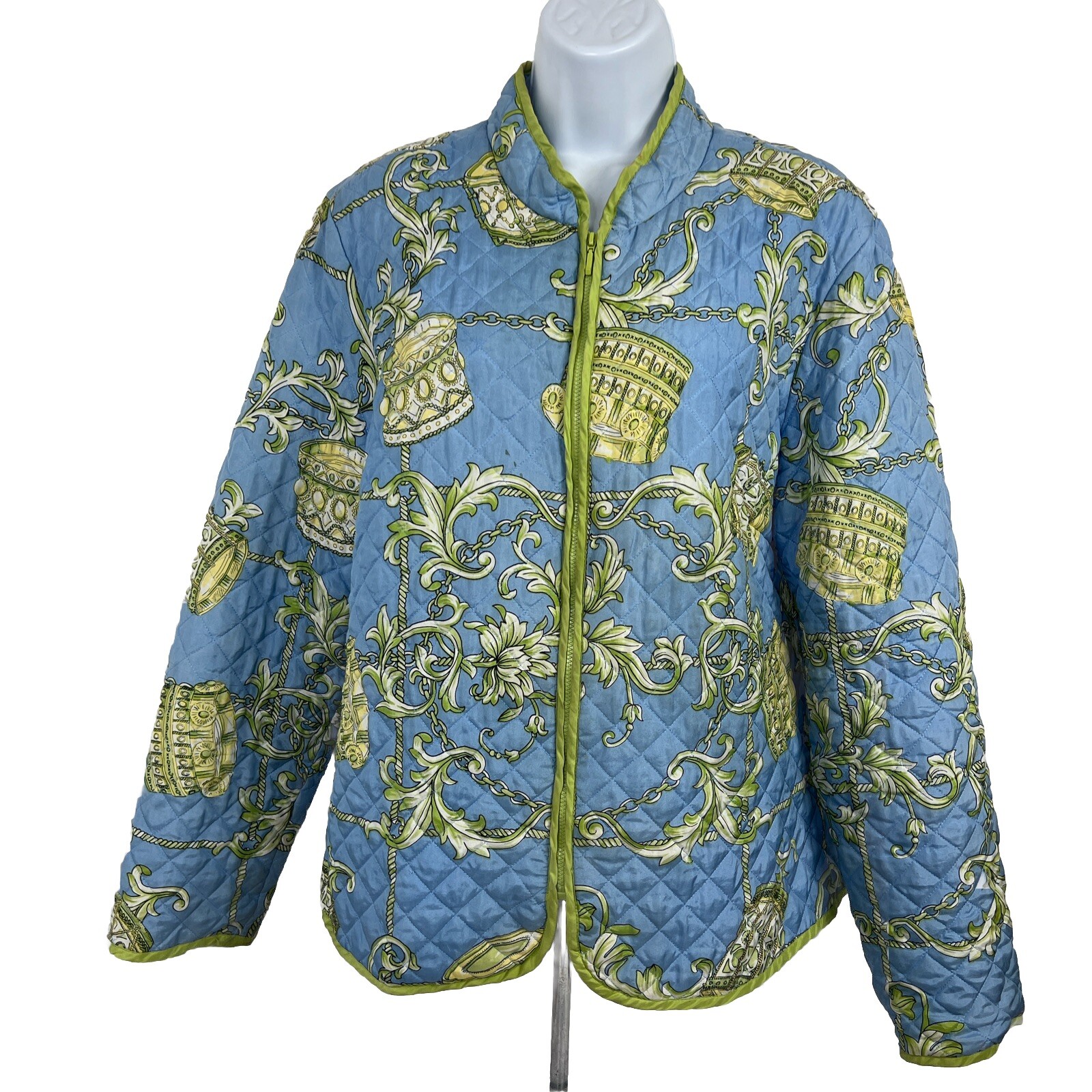 Silkland Jacket Women\'s XL Full Zip Long Sleeve 100% Silk Quilted Lightweight Silkland Jacket Women\'s XL Full Zip Long Sleeve 100% Silk Quilted Lightweight