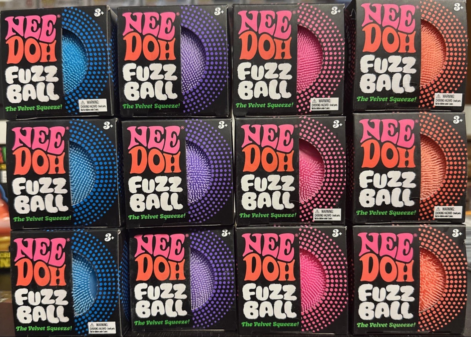 AUTHENTIC Schylling NEEDOH Fuzzball Factory Sealed Velvet Squeeze Multi-Color AUTHENTIC Schylling NEEDOH Fuzzball Factory Sealed Velvet Squeeze Multi-Color