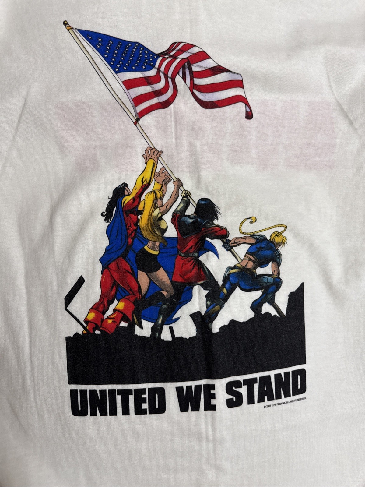 NWOT Vintage 2001 CrossGen Comics United We Stand T Shirt Large All Sport 9/11