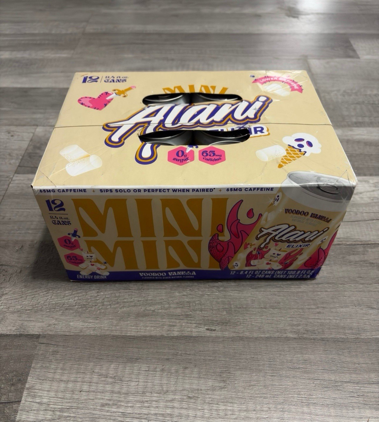NEW- Alani Nu Voodoo Vanilla Mini Energy Elixir 8.4oz Can Sealed - 12 Pack NEW- Alani Nu Voodoo Vanilla Mini Energy Elixir 8.4oz Can Sealed - 12 Pack