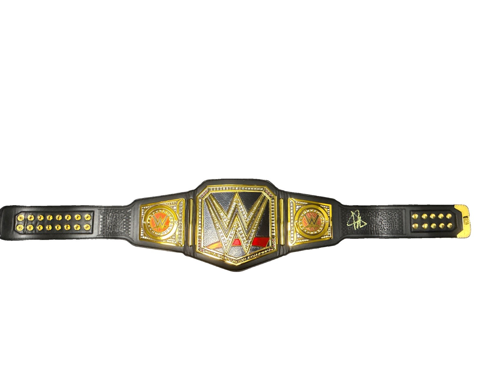 WWE GOAT John Cena signed WWE championship replica belt Steel City COA WWE GOAT John Cena signed WWE championship replica belt Steel City COA