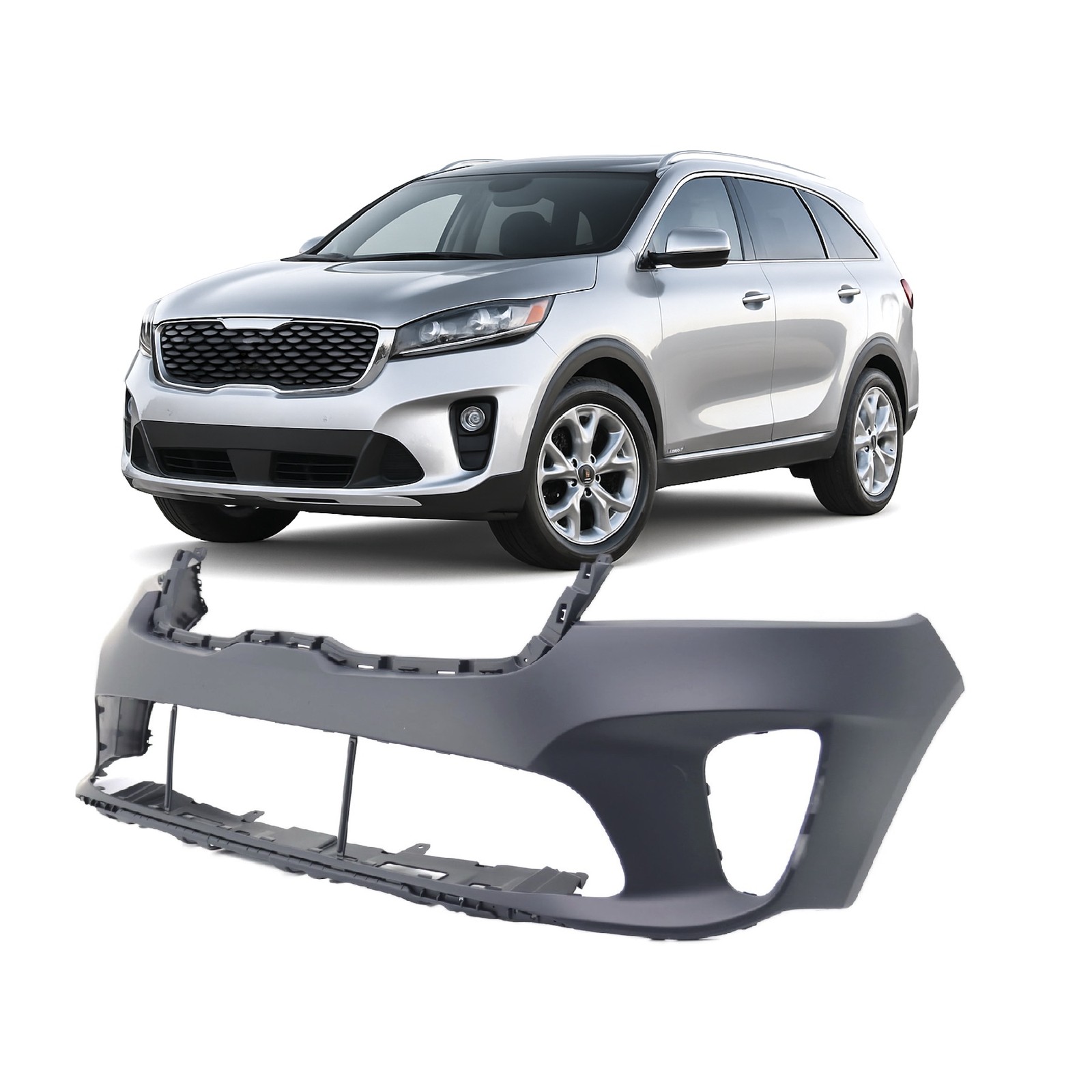 2019-2020 Kia Sorento 86511C6500 EX L LX S Primed Front Bumper Cover KI1000202