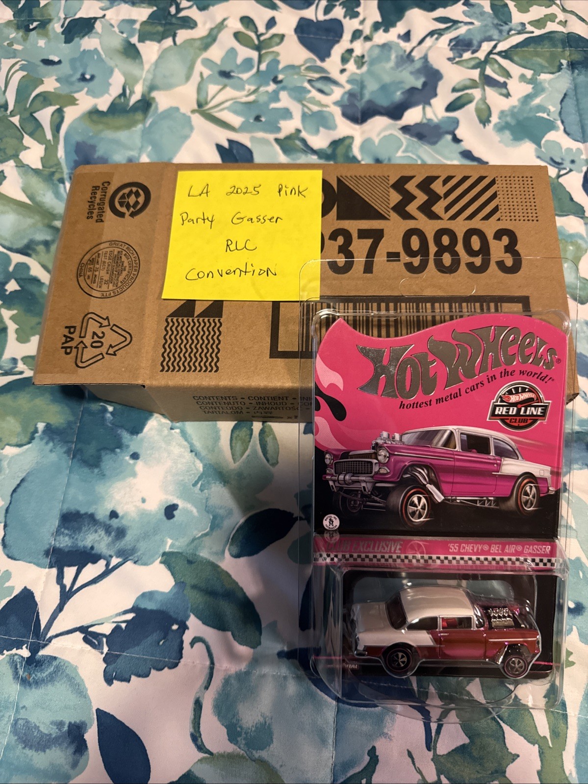 Hot Wheels RLC 2025 LA Convention 55 Chevy Bel Air Gasser Pink Party Car