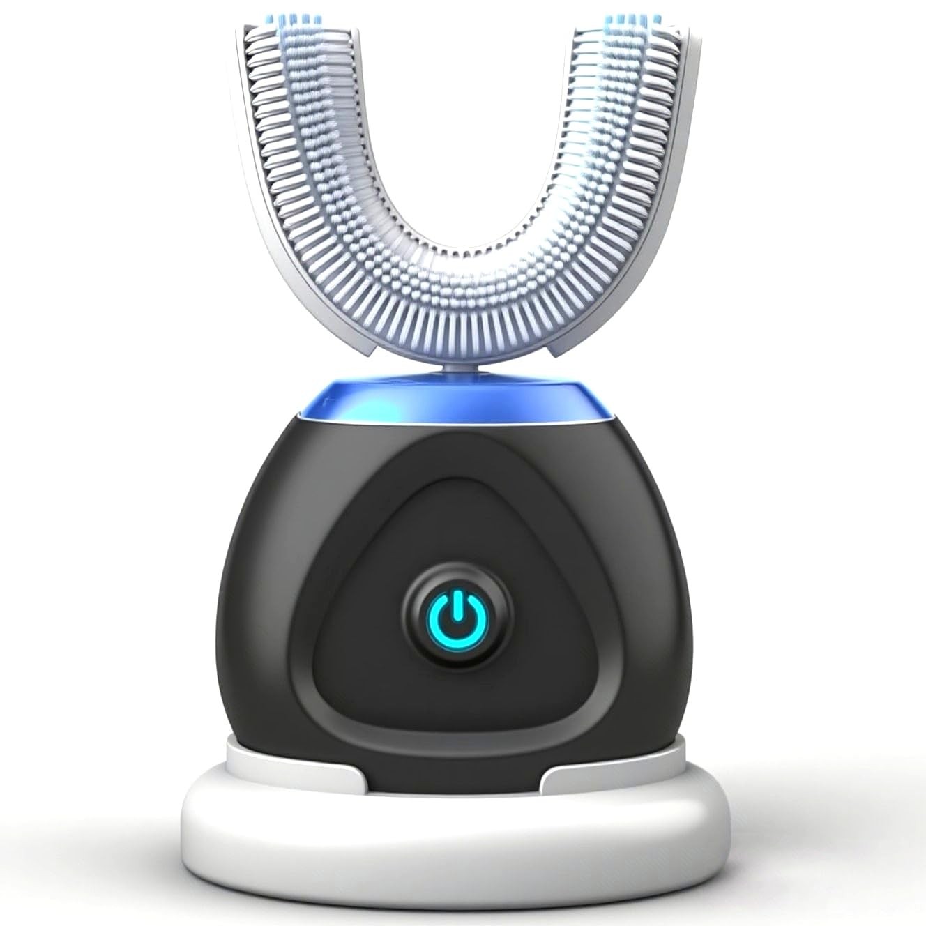 Automatic U-Shaped Ultrasonic 360 Auto Toothbrush with Whitening Blue Light f...