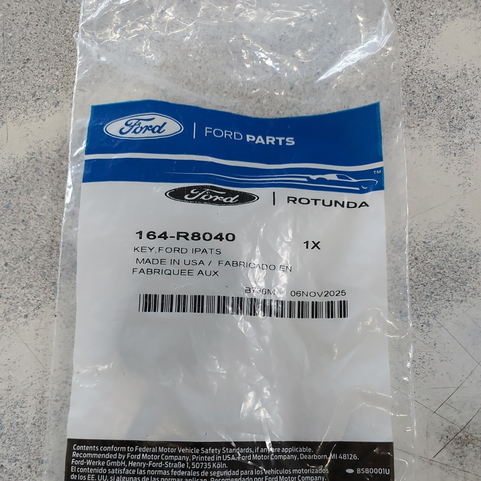 NEW FORD REPLACEMENT TRANSPONDER CHIP IGNITION MASTER KEY BLANK LOGO KEY 599114