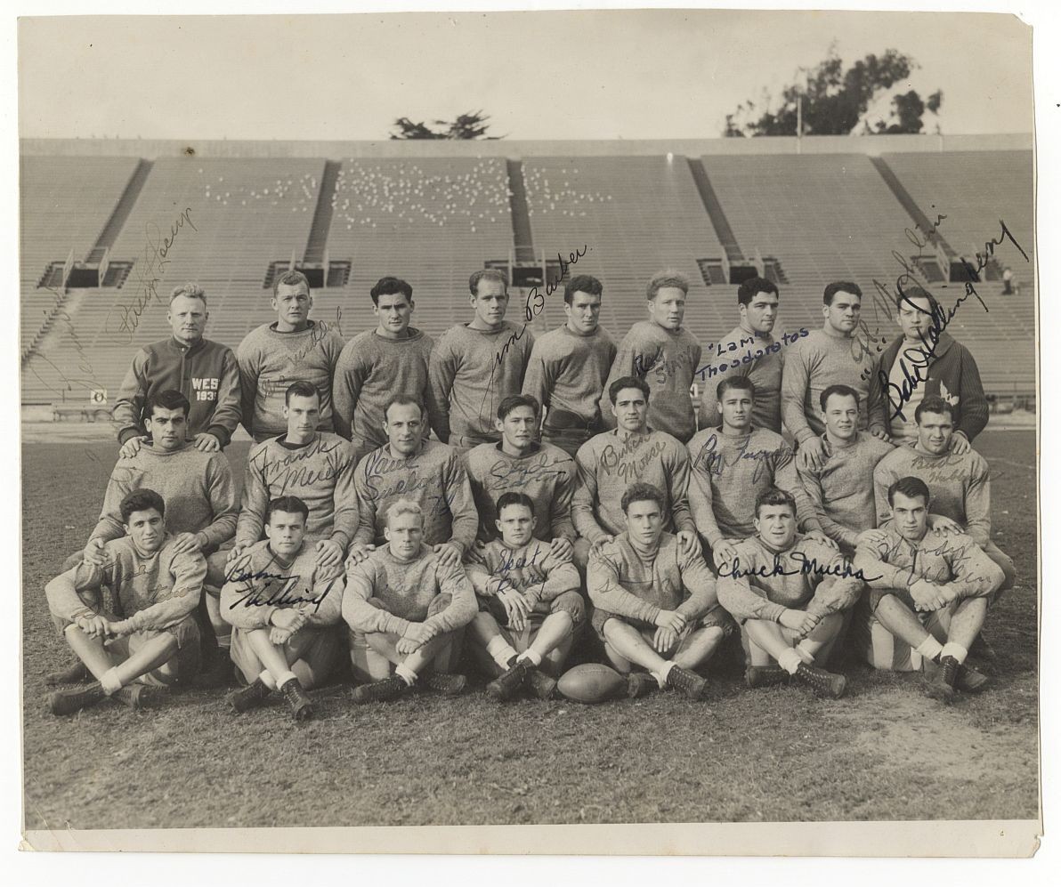 1935 College Football All-Star Team Signed AUTO Photo Buster Maddox Packers D.56